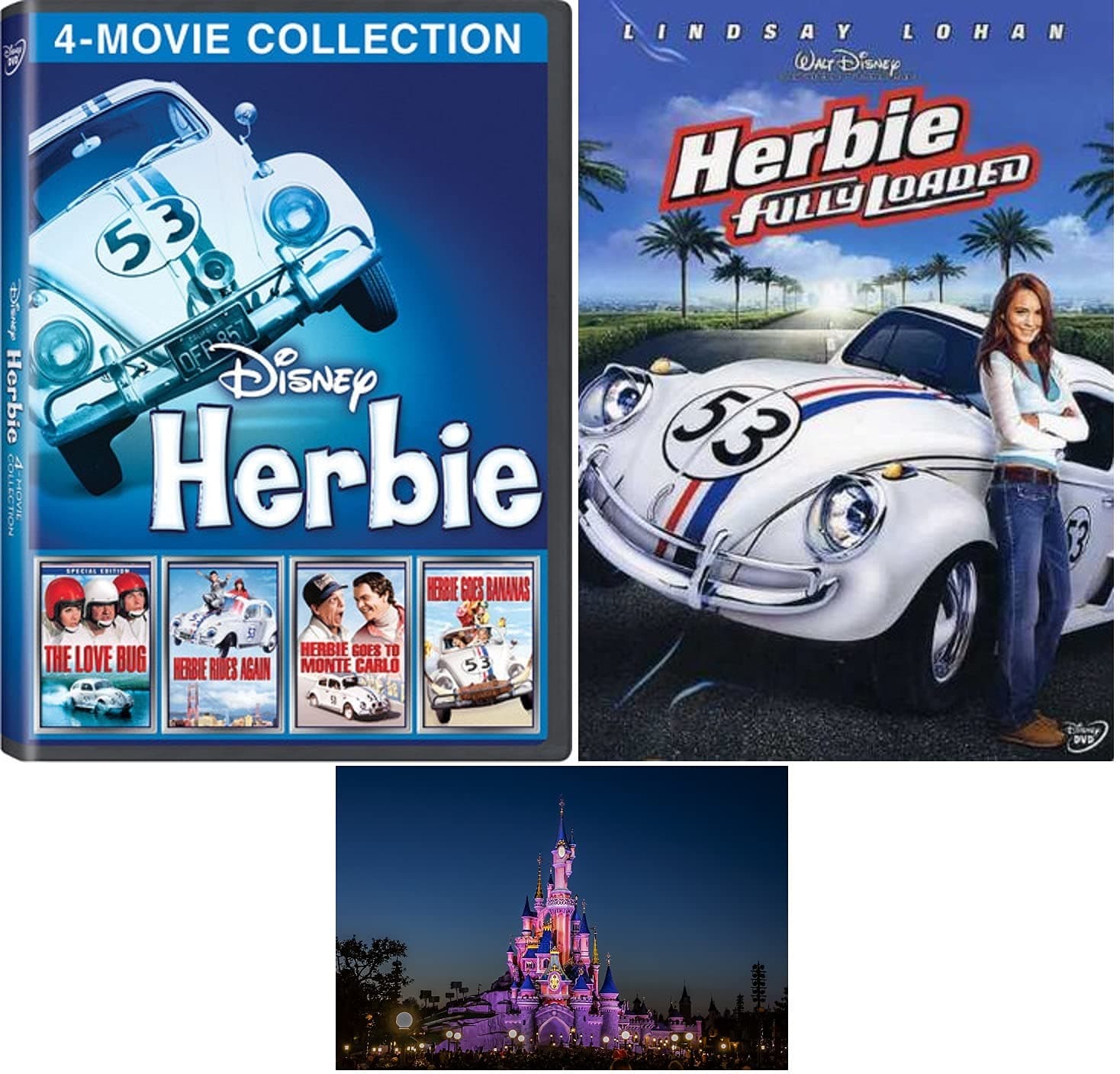 Disney 5-Movie DVD Collection: Herbie (Love Bug / Herbie Goes Bananas / Herbie Goes To Monte Carlo / Herbie Rides Again/Herbie Fully Loaded) Bundled with Bonus Disney Art Card