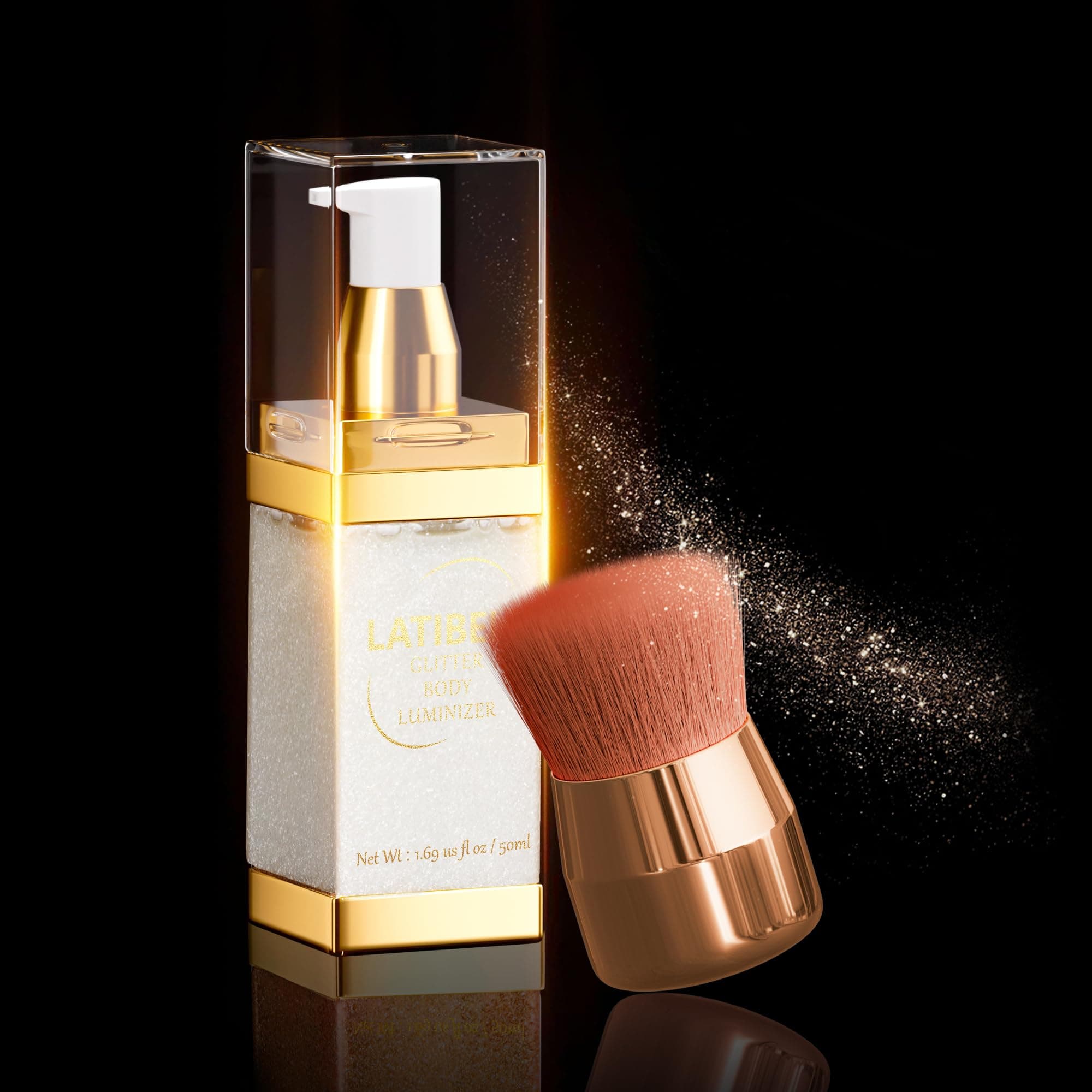 Shimmer Body Oil, Body Shimmer Glow Oil, Waterproof Long-Lasting Moisturizing, Body Highlighter, Body Glitter Oil for Women, Liquid Illuminator Shimmer Lotion Luminizer - 1.76 fl oz (Pearl White#01)