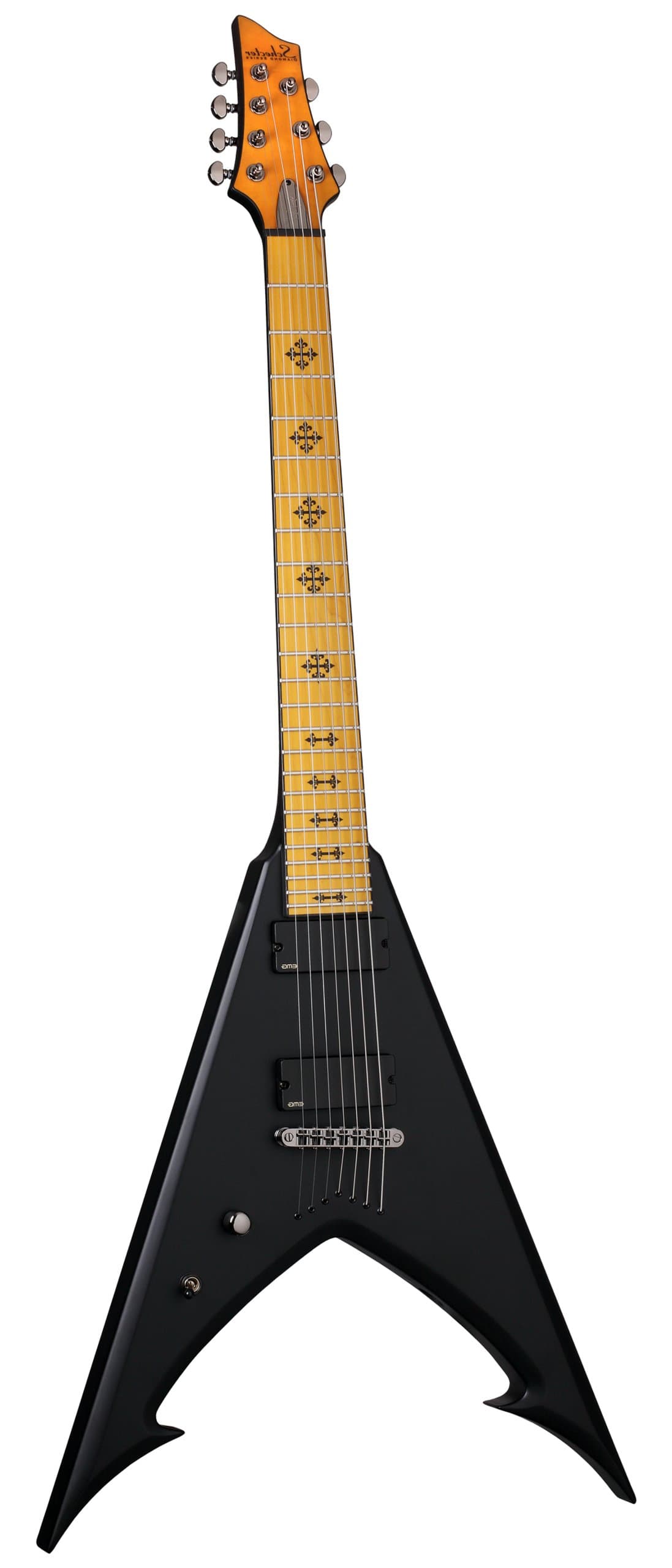 Schecter Jeff Loomis JLV-7 NT Left Handed 7-String Electric Guitar, Satin Black
