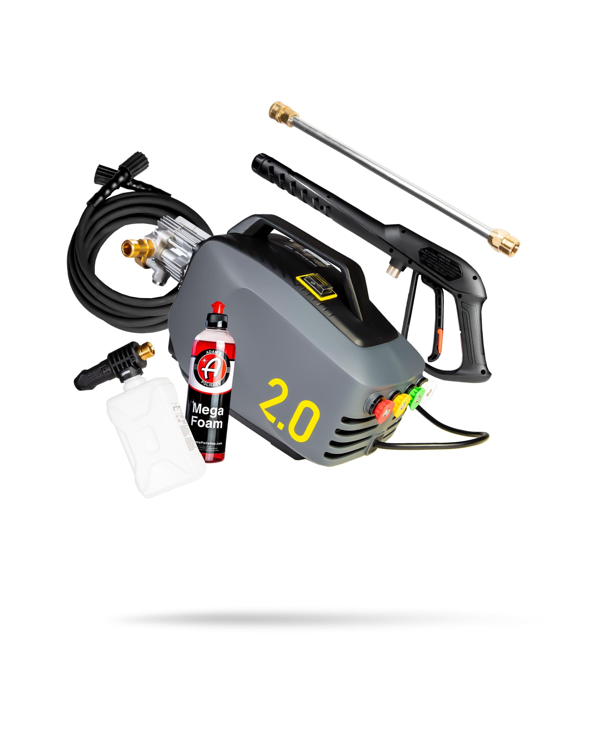 Adam's Polishes Adam's Active Pressure Washer 2.0 & Mega Foam Car Soap, Black, Grey