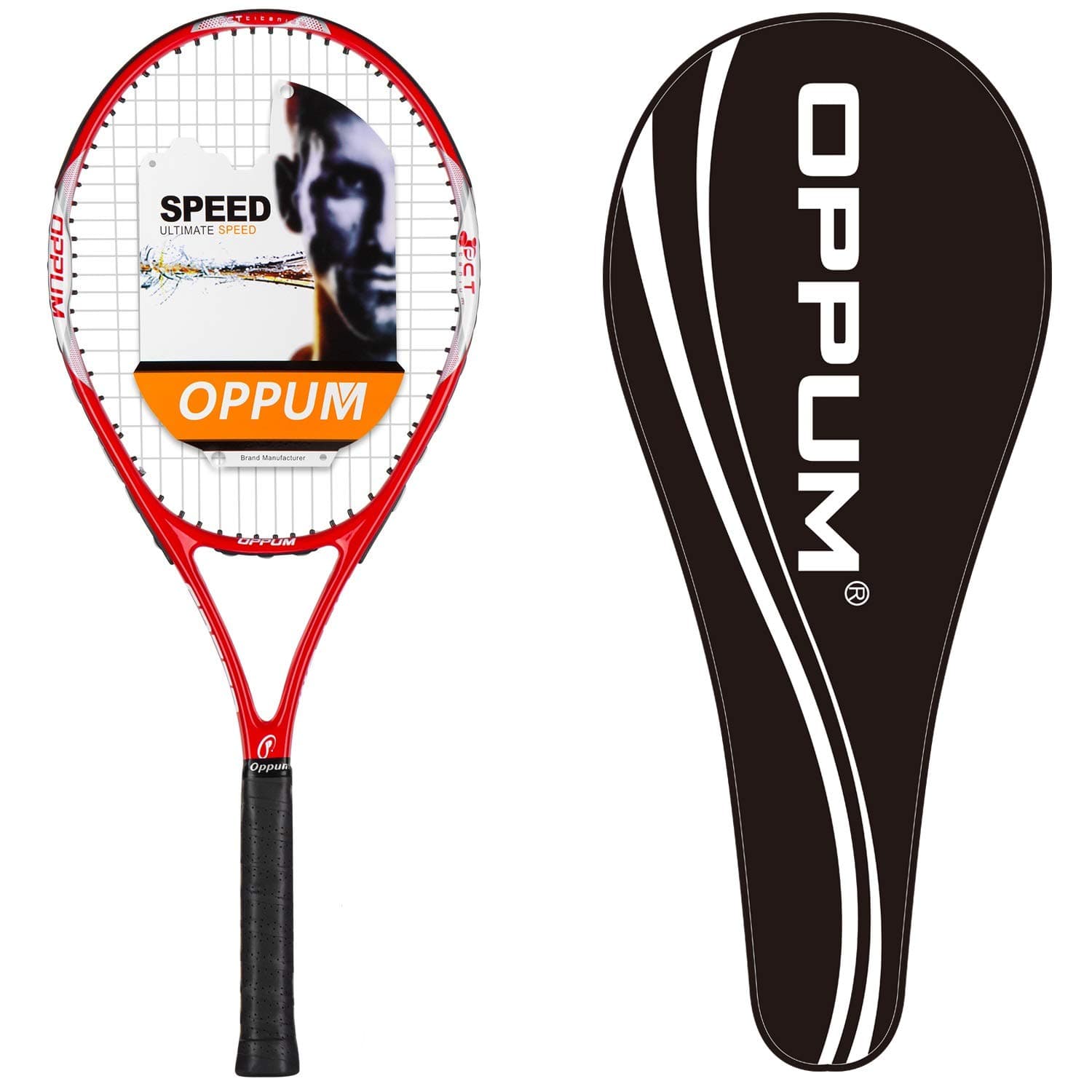Adult Carbon Fiber Tennis Racket, Super Light Weight Tennis Racquets Shock-Proof and Throw-Proof,Include Tennis Bag Tennis Overgrip