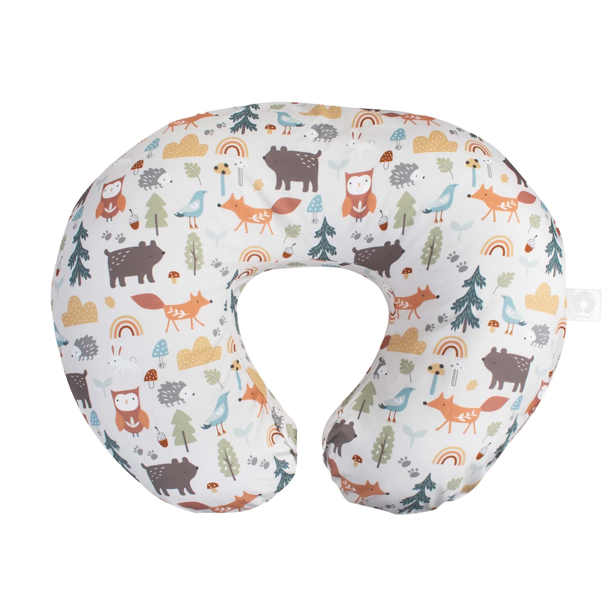 Boppy Original Nursing Pillow Cover, Spice Woodland Animals, Cotton Blend Fabric with Allover Fashion