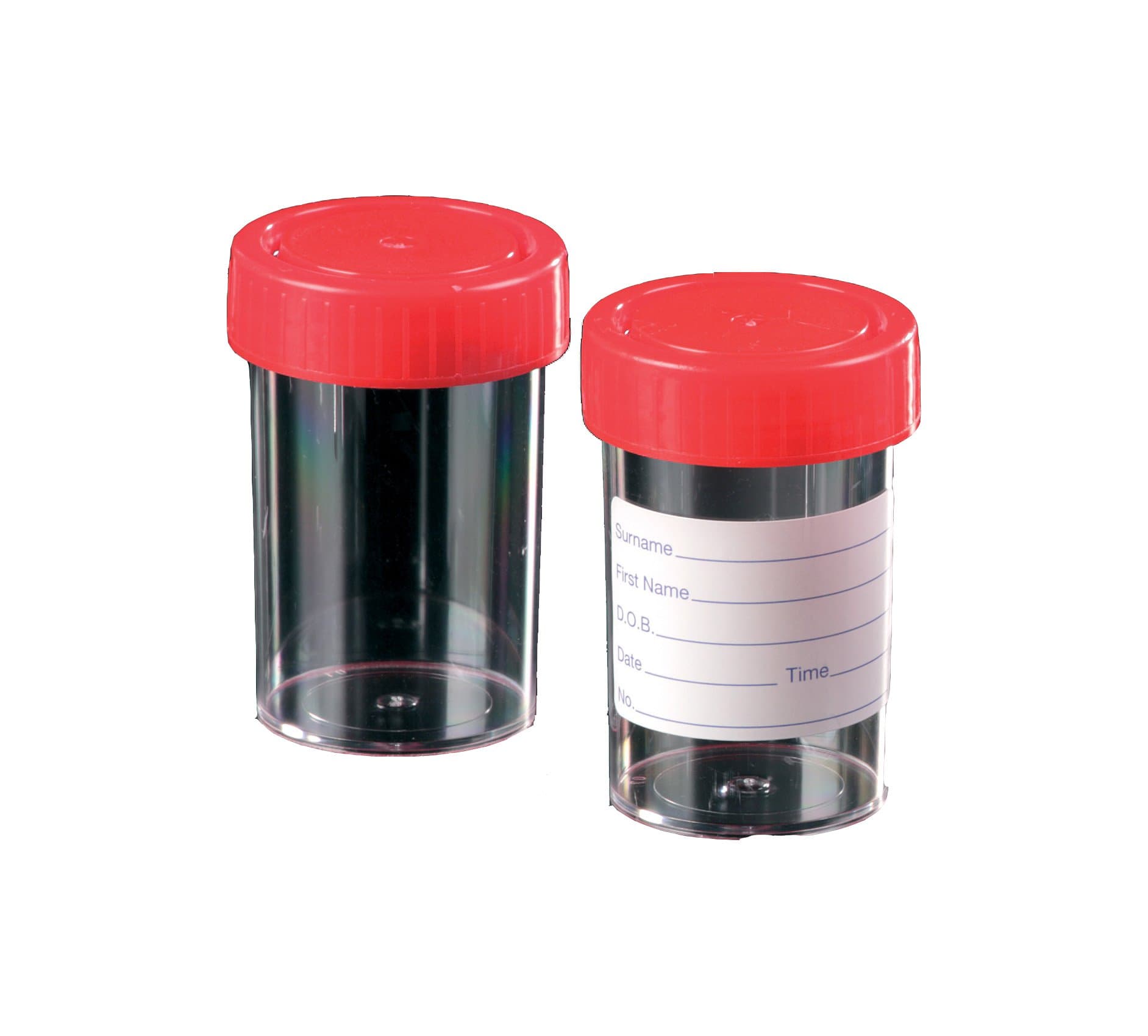 Deltalab 309501 Container Plastic Cap with Label, 60 mL (Pack of 600)