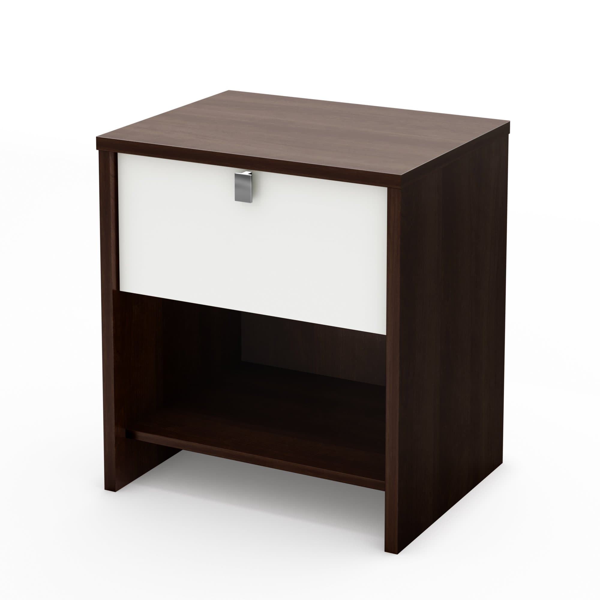 South Shore Cookie Collection Nightstand Mocha/White