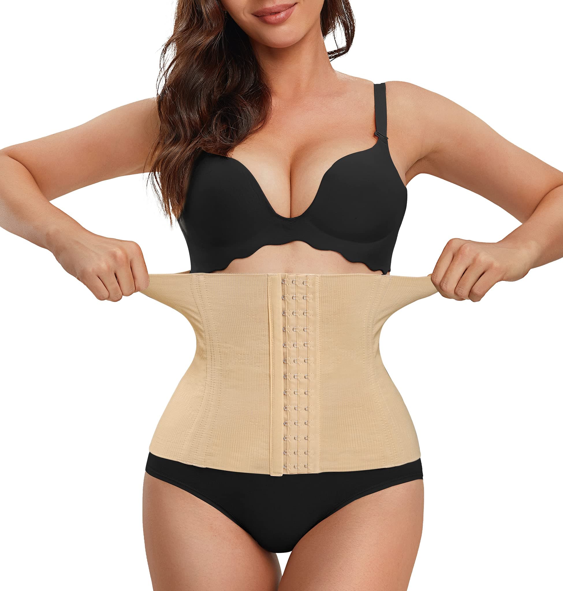 RDSIANE Postpartum Belly Wrap Girdle Shapewear Belly Band C Section Recovery Belt Tummy Control waist trainer for women (Beige, Medium)