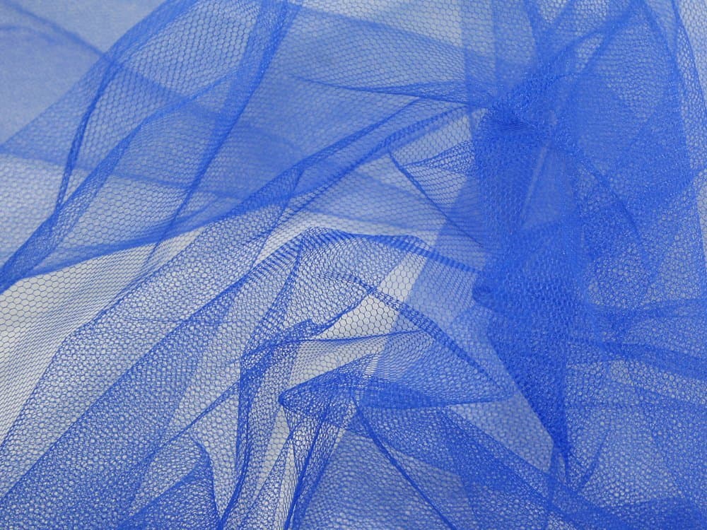 54" wide Dress Net Fabric Royal Blue - per metre