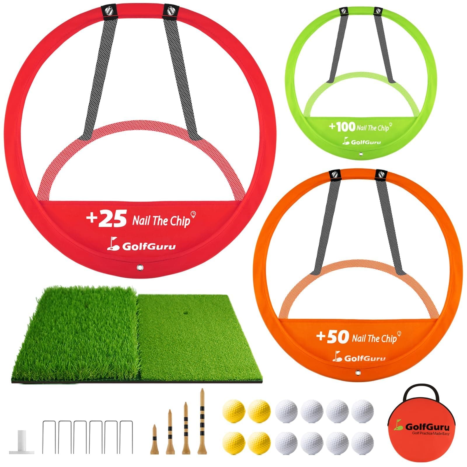Golfguru Golf Chipping Net & Mat