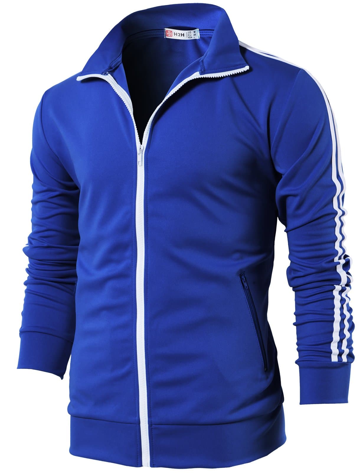 Mens Active Slim Fit Track Lightweight Jacket Zip-up Long Sleeve