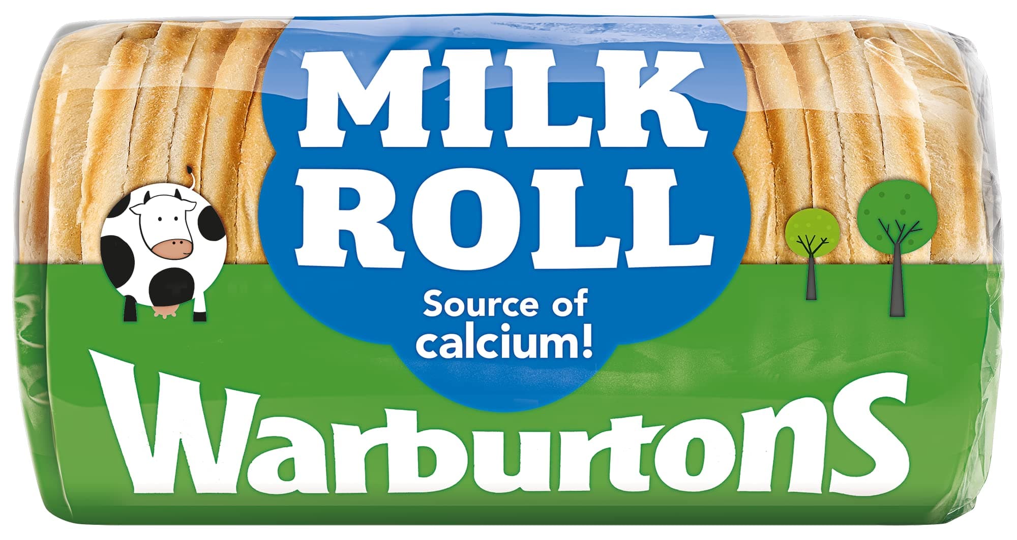 Soft Round White Bread Milk Roll, 400g