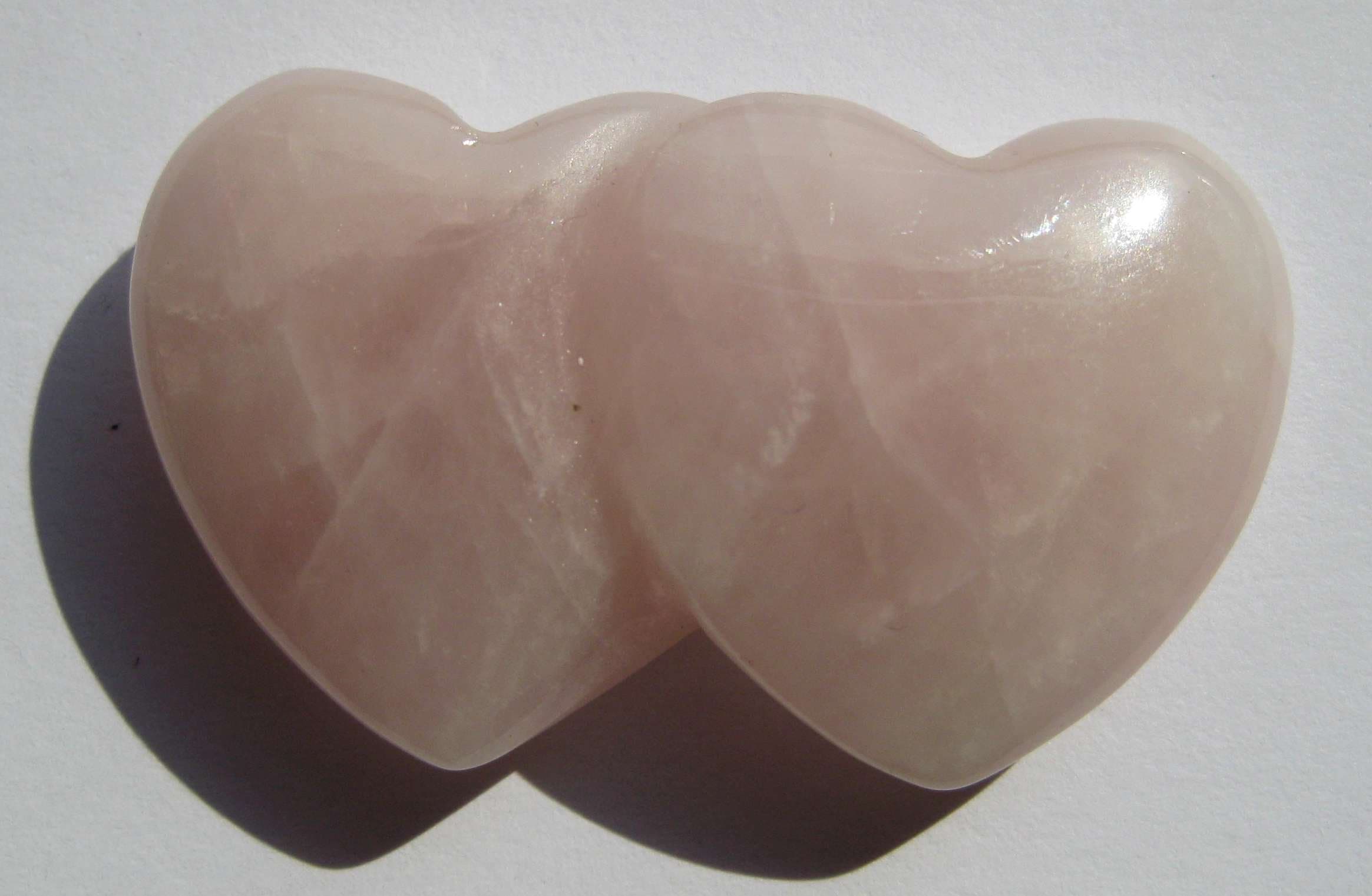 Partner Heart double heart rose quartz 4.5 cm x 2,5 cm x1 cm
