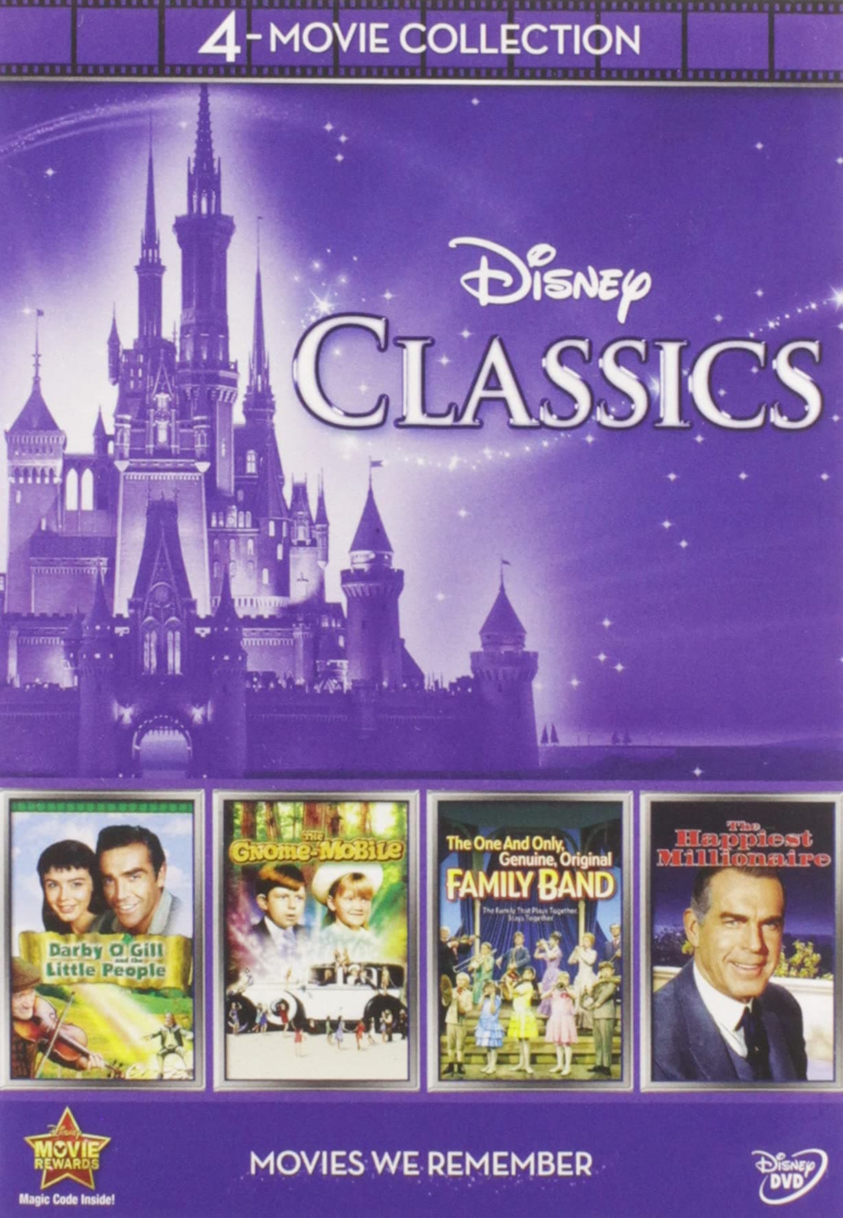 - Disney 4-Movie Collection: Classics (Gnome-Mobile / Darby O'gill & Little People / One & Only Genuine Family / Happiest Millionaire)