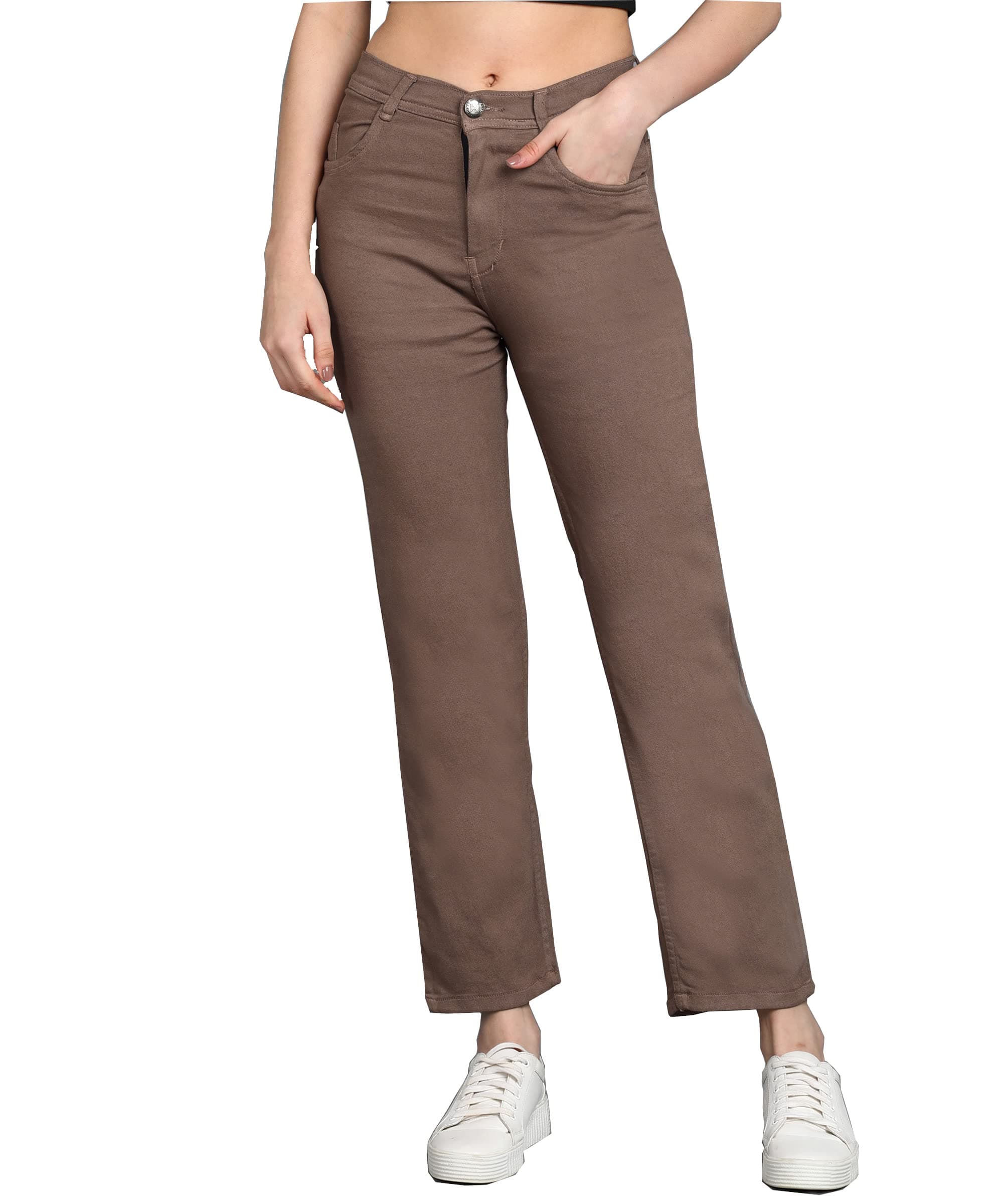 Nifty Women's Denim Straight Fit Color Jeans