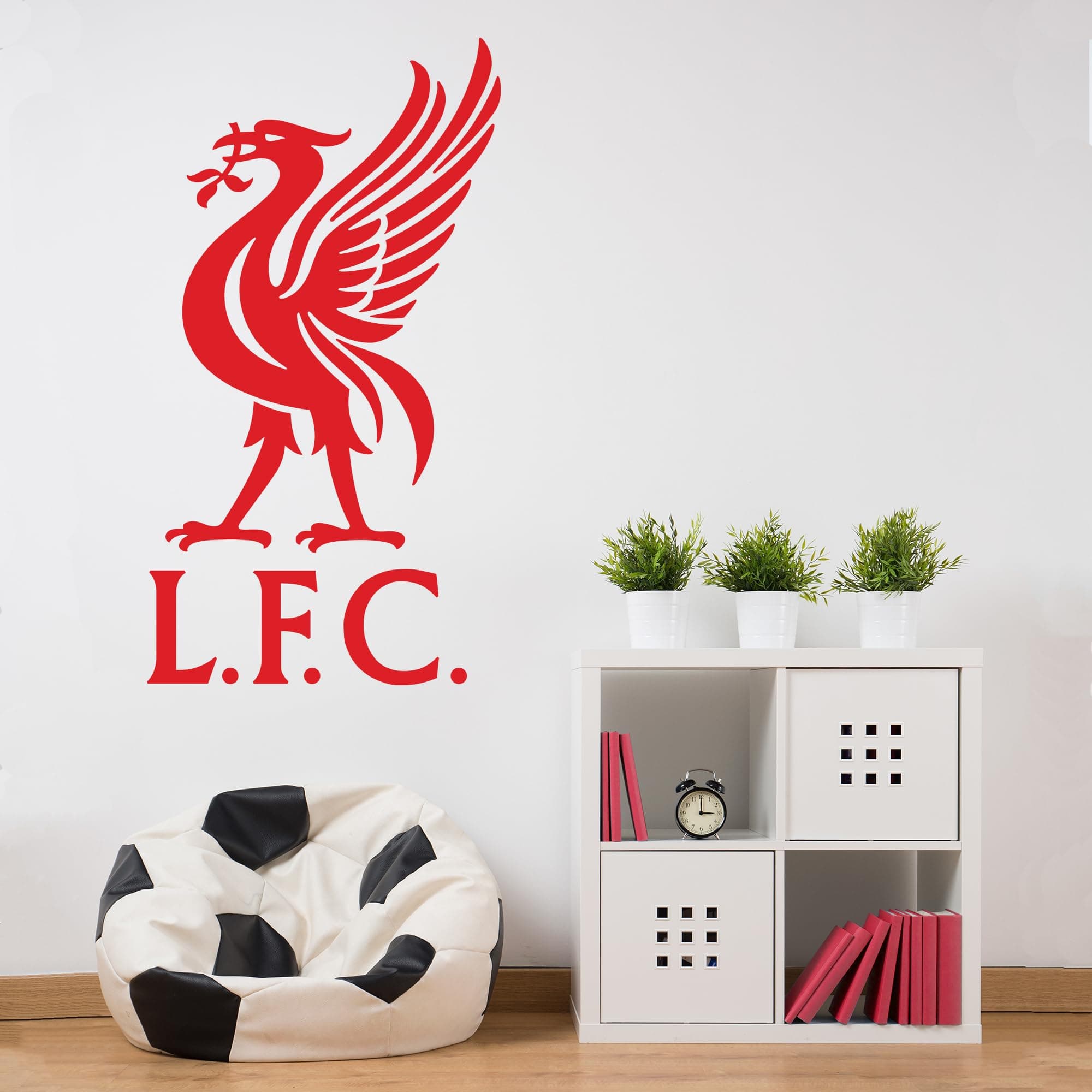 Liverpool FC Wall Sticker - Liver Bird Wall Decal Football Art Mural (90cm Height x 50cm Width)