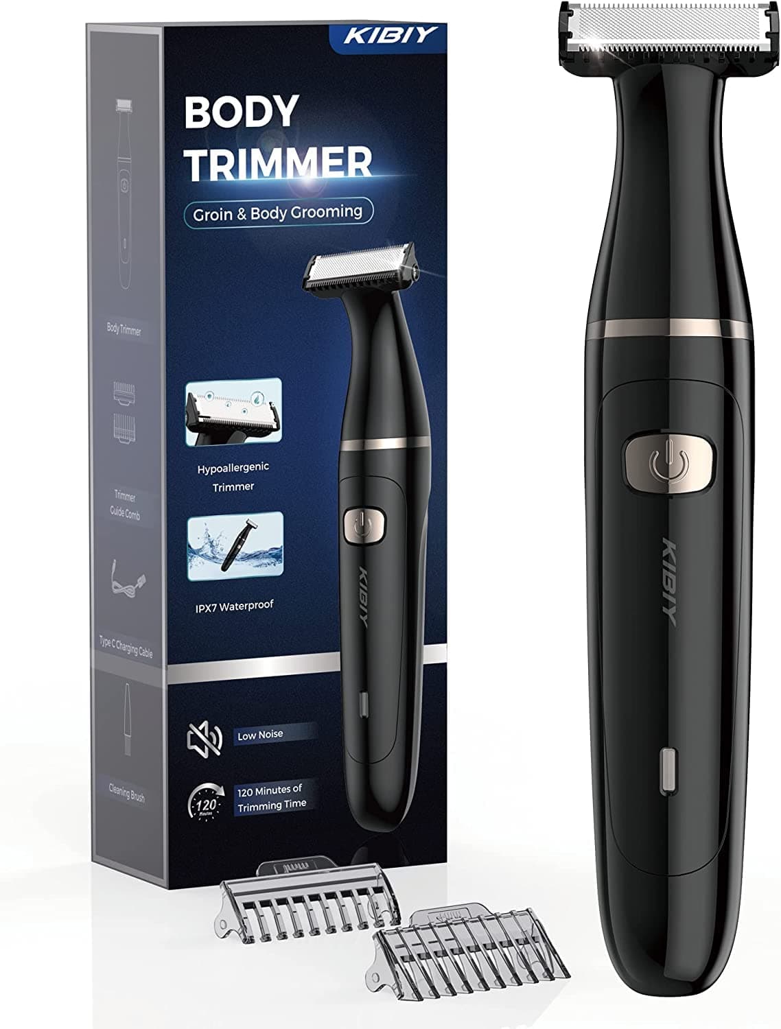 Hair Clippers Men, Kibiy Beard Trimmer for Men Hair Trimmer, Clippers for Men Haircut with Ceramic Blade, Adjustable Limit Comb, Mens Grooming Kits Type-C Charging Haircutting (1129-Black)