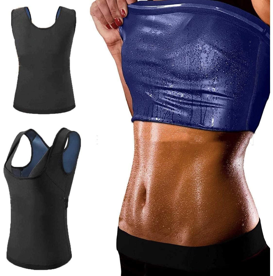 Crop Top Short Sauna Suit Sweat Shaper Vest Slimming Top Fat Burn Petite Tank Shorter Vest for Women