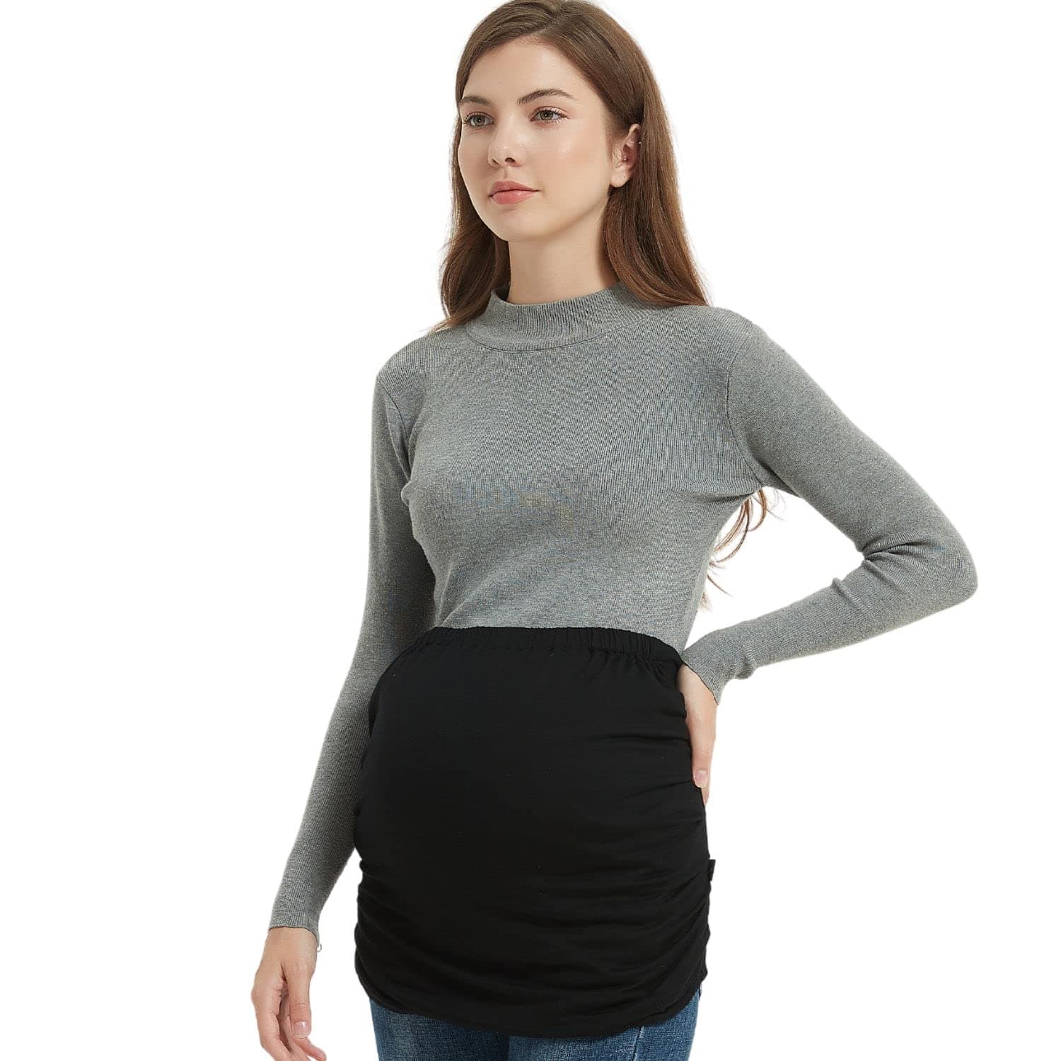 Radia SmartEMF Protection Pregnancy Belly Band, Radiation Shield Maternity Black/Cream (Black)