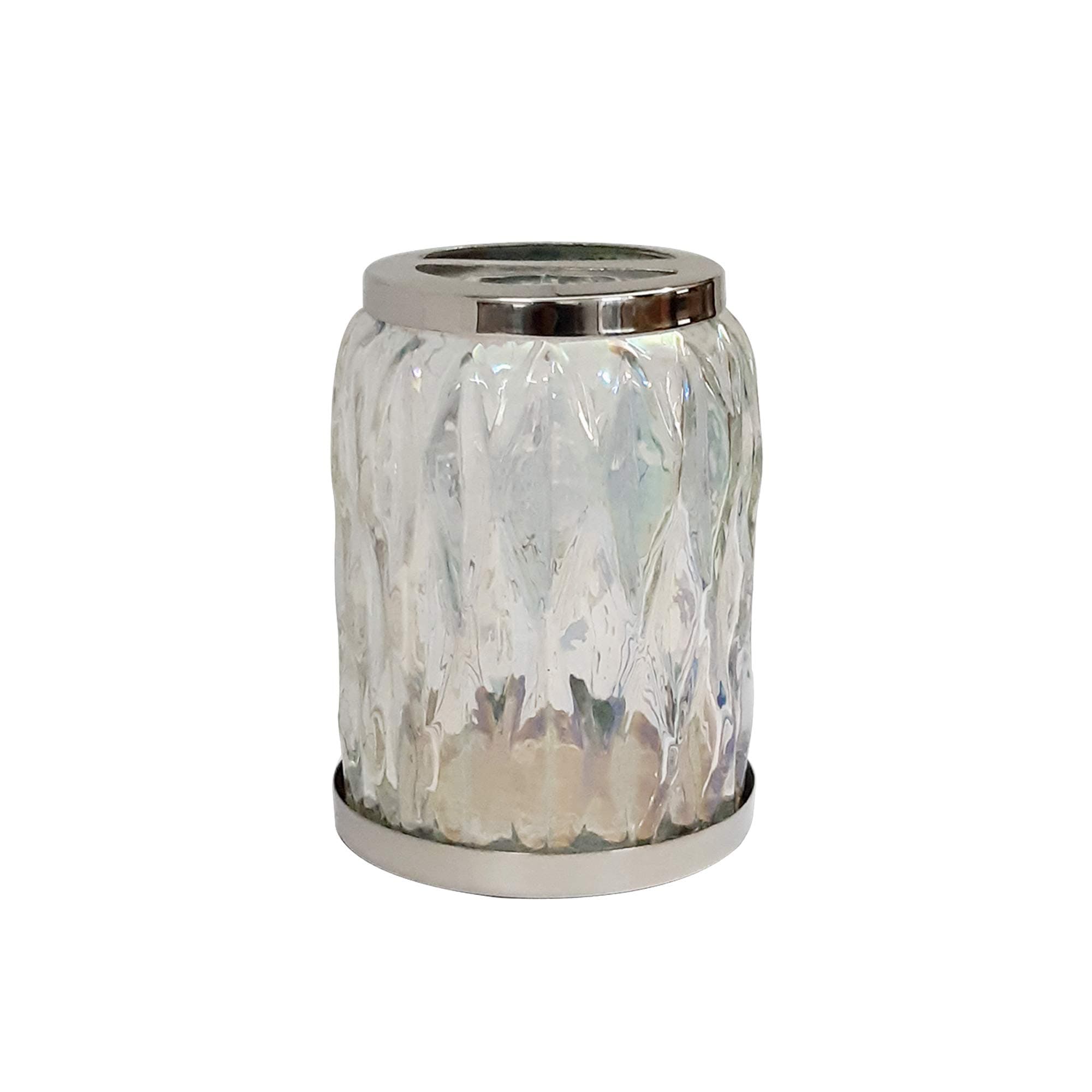 Glacier Toothbrush Holders Storage, Bath Collection, Bathroom Vanity Countertops, Glass Rainbow Lustre Finish