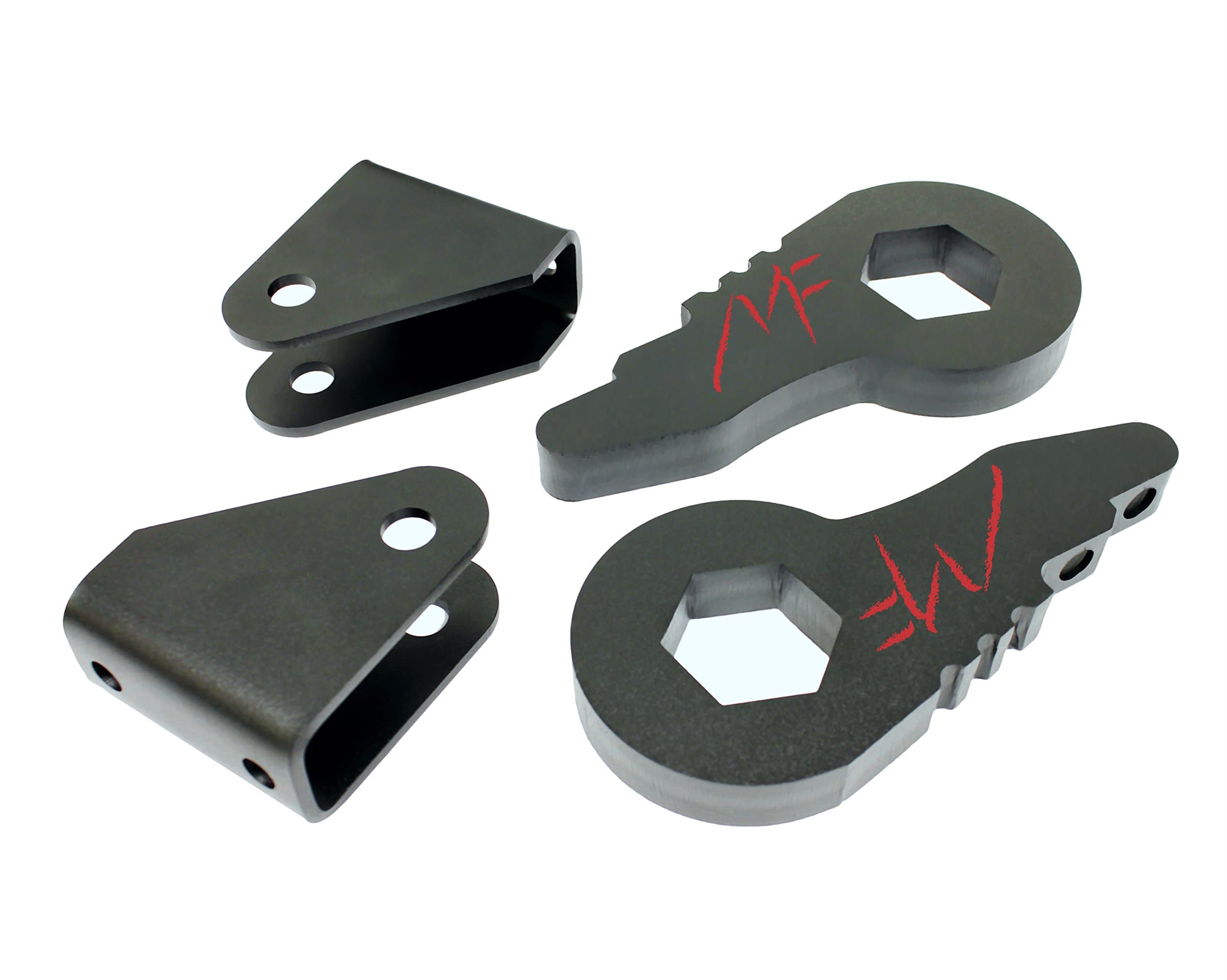 MotoFab Lifts TKGM2500-WSE 1-3 inch Leveling lift kit that is compatible with Chevy Silverado Sierra GMC 2500HD 3500HD with shock extenders