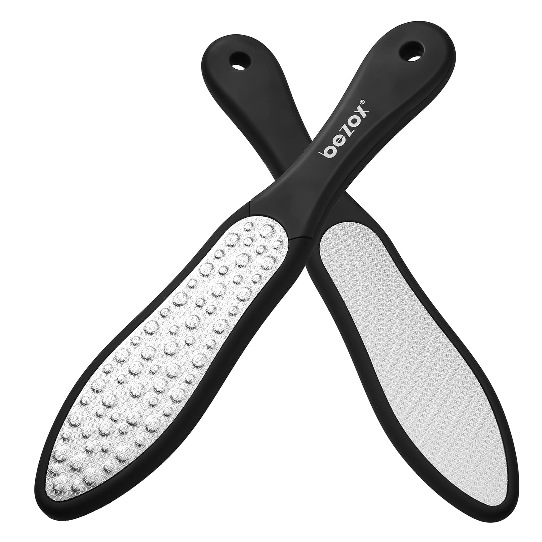 BEZOX フットファイル カルスリムーバー 死んだ皮膚や縮んだ皮膚のカルスを除去 ポータブルフットケア ステンレススチール(シリコンハンドル)