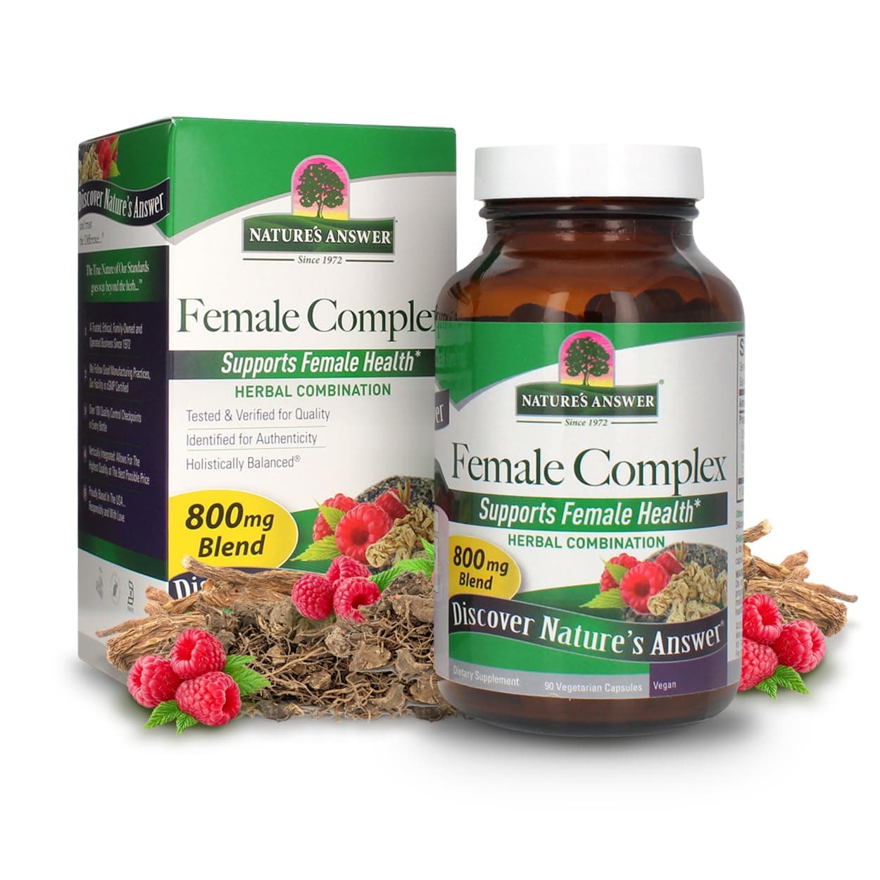 Nature's Answer Female Complex | Dietary Supplement | Supports Female Health | Vegan & Kosher Certified | Vegetarian Capsules 90ct.