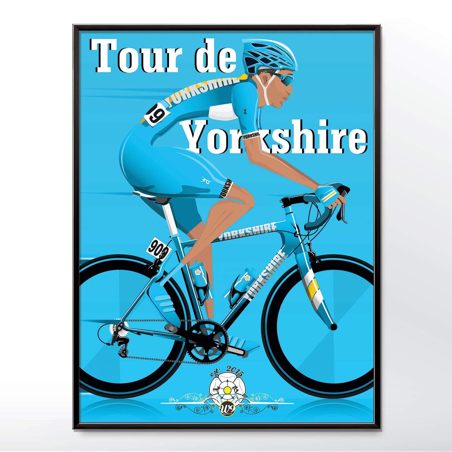 Tour de Yorkshire Bicycle Bike Cycling Poster Wall Art Print Home Décor York cycle