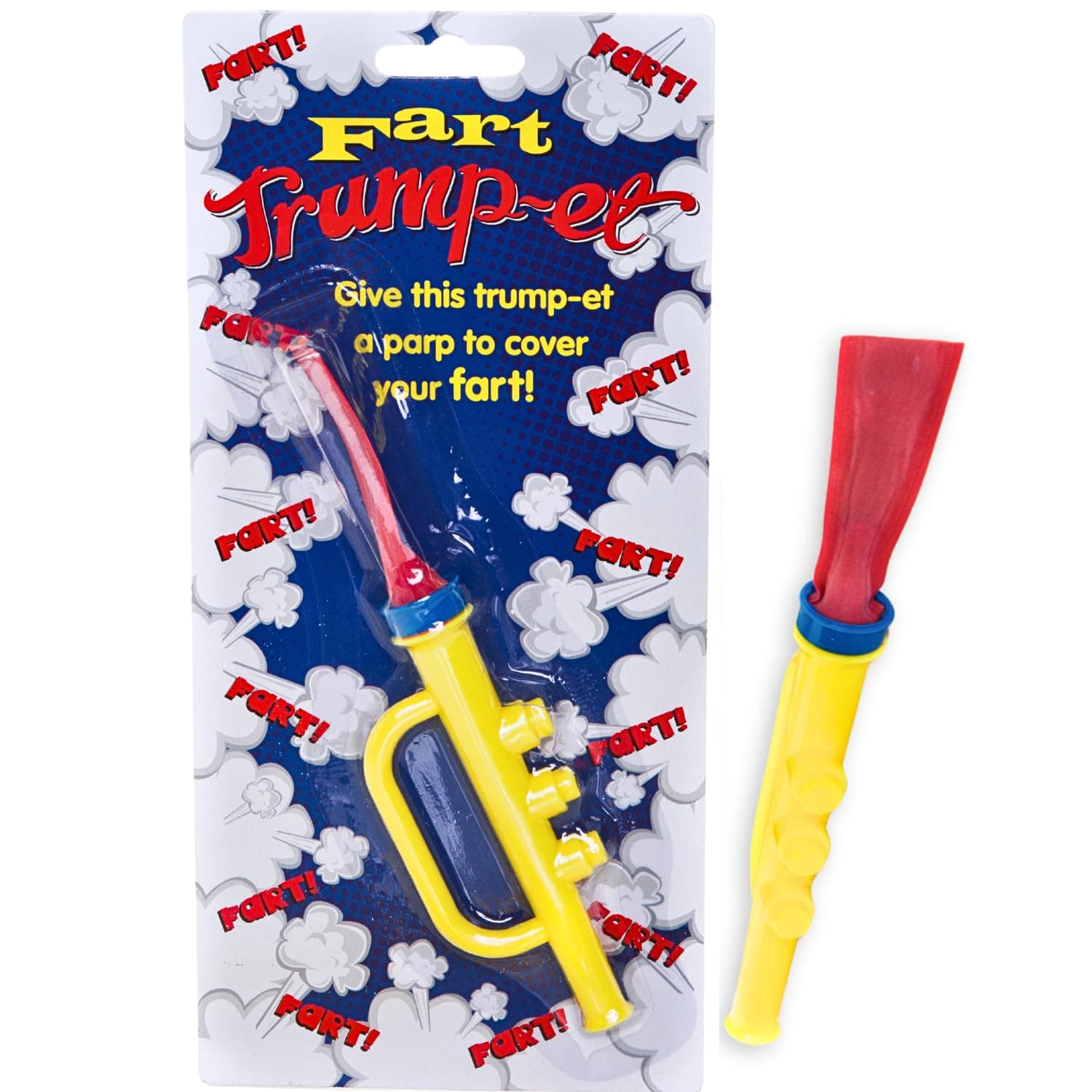 Boxer Gifts Novelty Fart Trumpet - Joke Gifts Age 9+ For Children - Funny Stocking Filler Toys For Kids - Silly Boys & Girls Birthday - Pass The Parcel Item, Yellow
