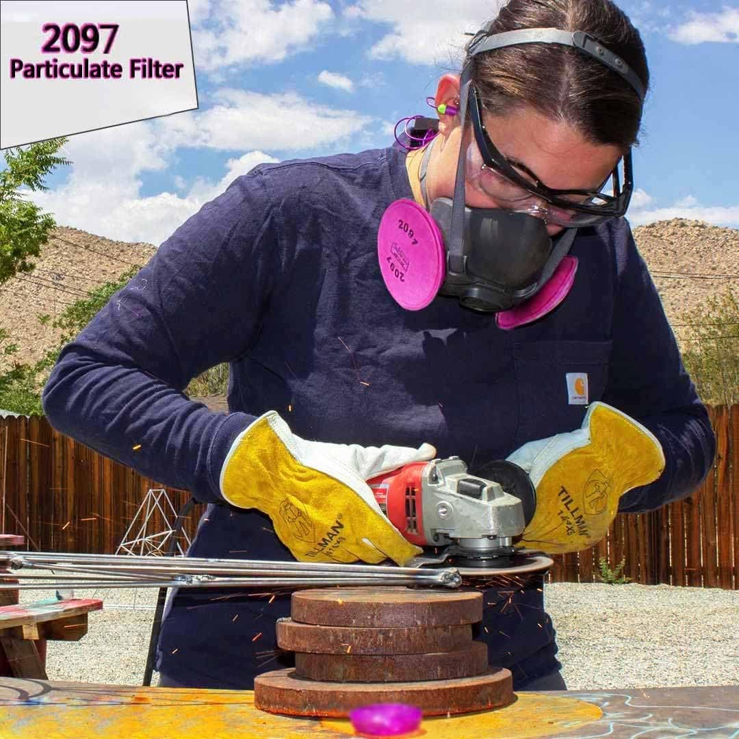 LZLLHX 14PCS (7Pack) 2097 P-100 Particulate Filter Cotton, Installed on Filter Retainer Replacement for 6000 6200 6800 7000 FF-4 Series Respirator Mask,Use for Against Dust,Torch Cutting,Chemicals