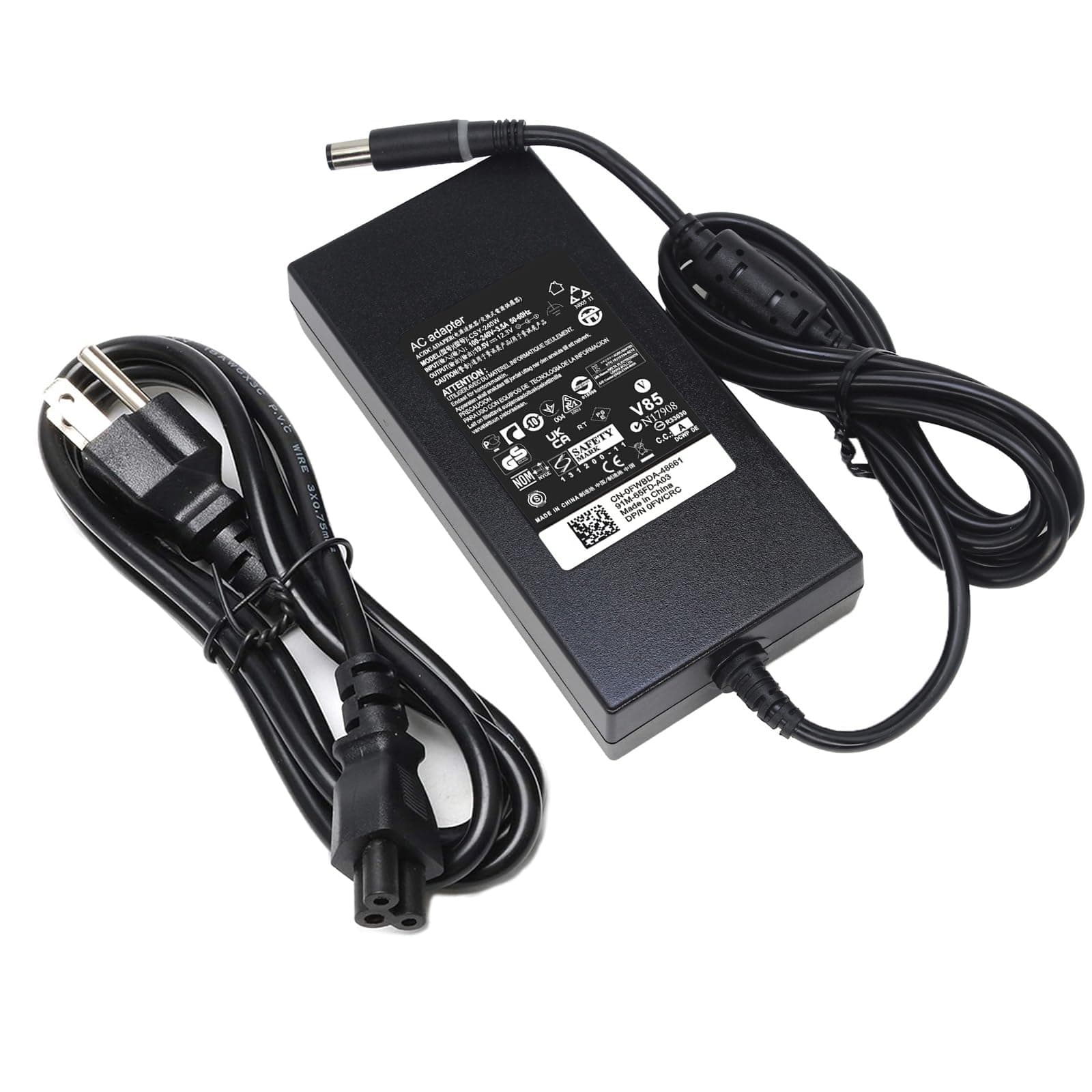 240W 19.5V 12.3A Laptop Charger for Dell Alienware M15 M17 R1-R5 M17X M18X Area-51m R2 G5 G7, Precision M6800-M6700, J211H
