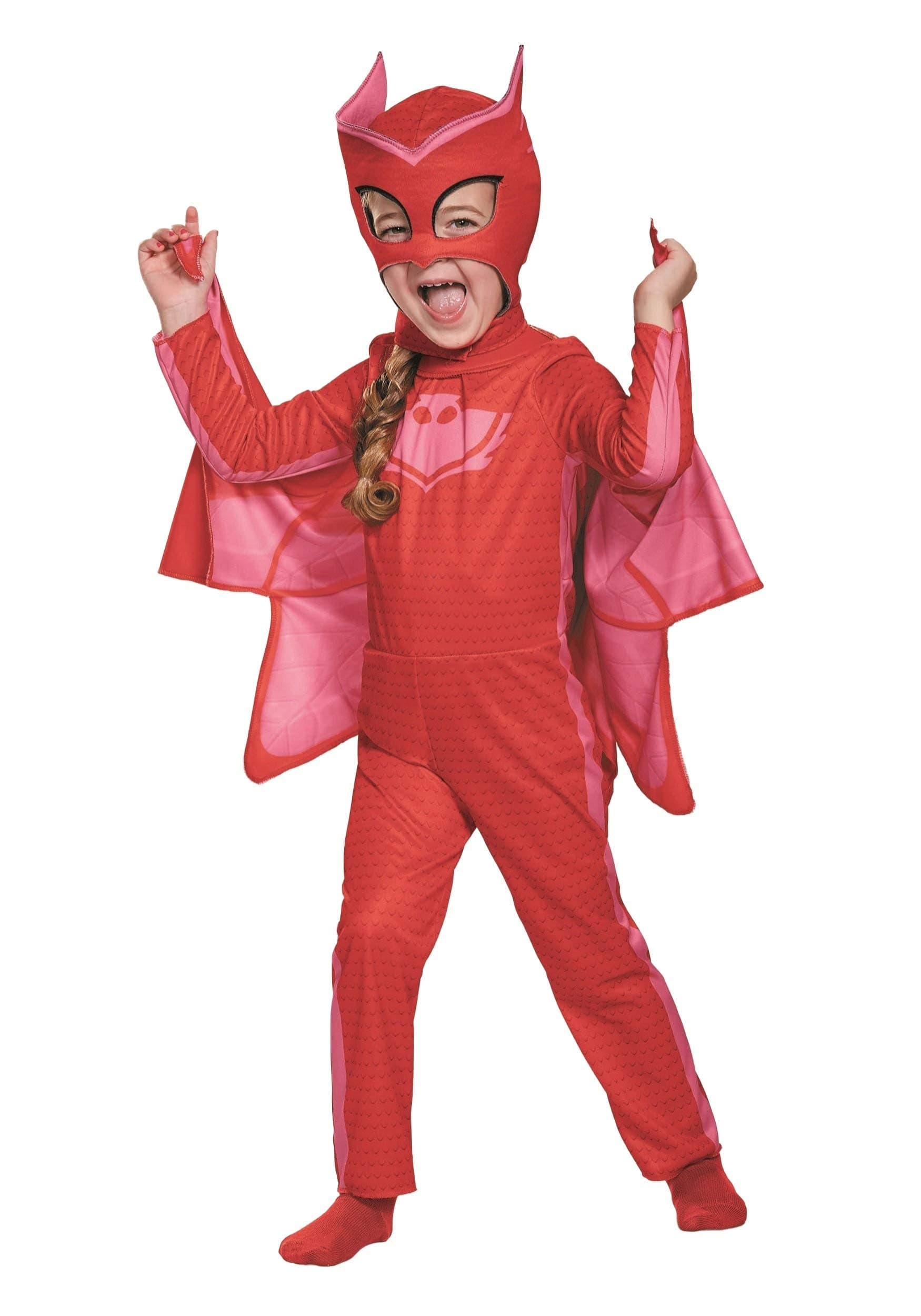 Disguise PJ Masks Classic Owlette Toddler Costume Size 7/8 Red