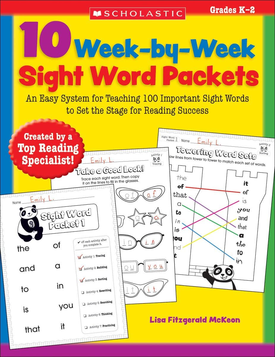 10 WEEK BY WEEK SIGHT WORD PACKETS Paperback – 1 July 2010