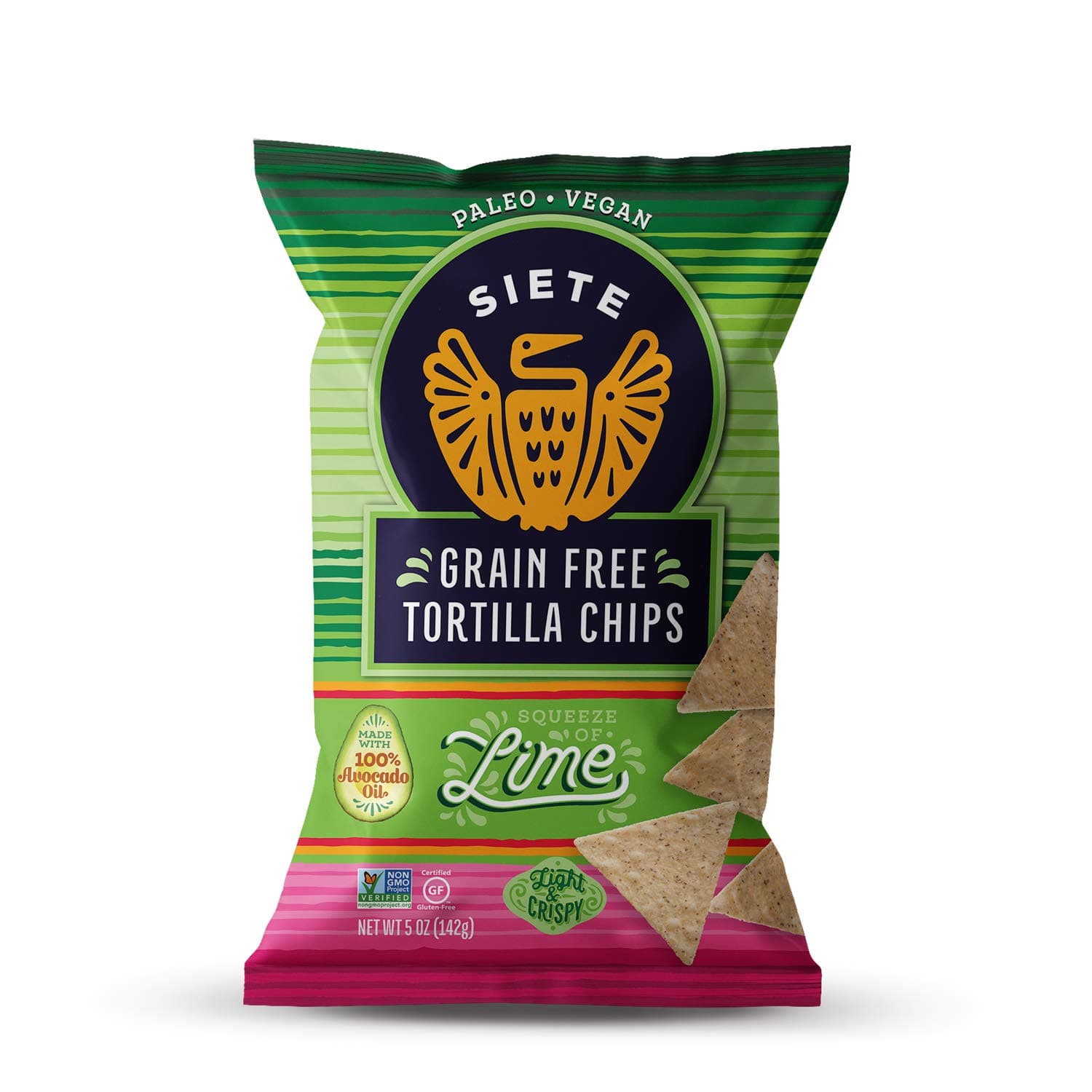 Grain Free Tortilla Chips, Lime, 5 oz