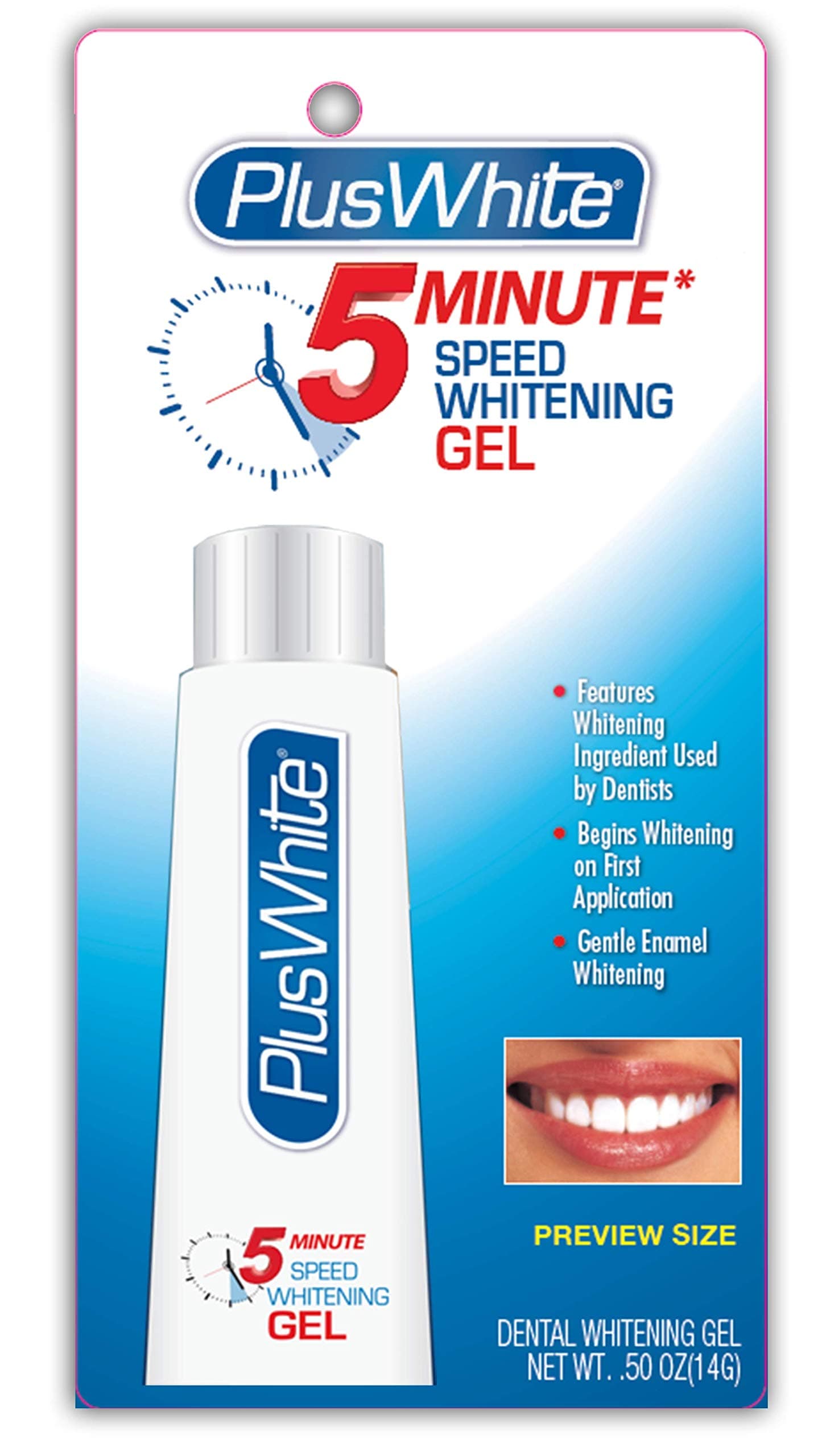 Plus White Speed Whitening Gel - Works in 5 Minutes - Professional Teeth Whitening w/Dentist Approved Ingredient (0.5 oz)