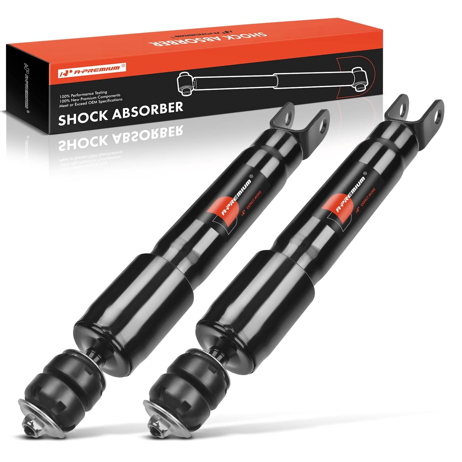 A-Premium Front Pair (2) Shock Absorber Compatible with Hummer H3 2006-2010, H3T 2009-2010, Driver and Passenger Side