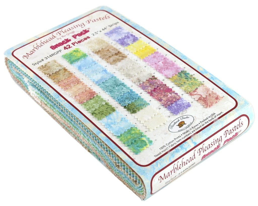 Ro Gregg Marblehead Pleasing Pastels Snack Pack 42 - 2.5" Strips Fabri-Quilt Jelly Roll Quilting Fabric