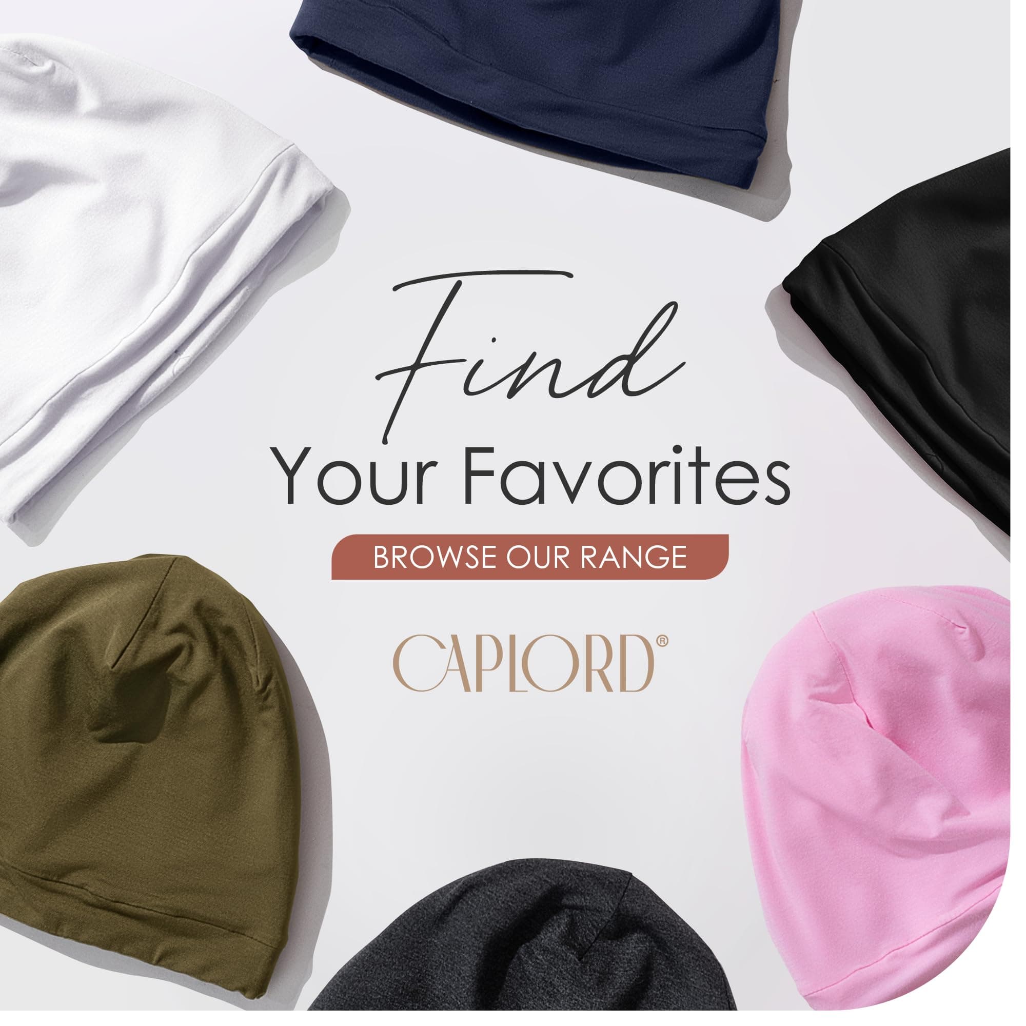 CAPLORD Silk Satin Bonnet Hair Cover Sleep Cap for Sleeping Beanie Hat Adjustable Stay On Headwear Lined Natural Nurse Cap for Women