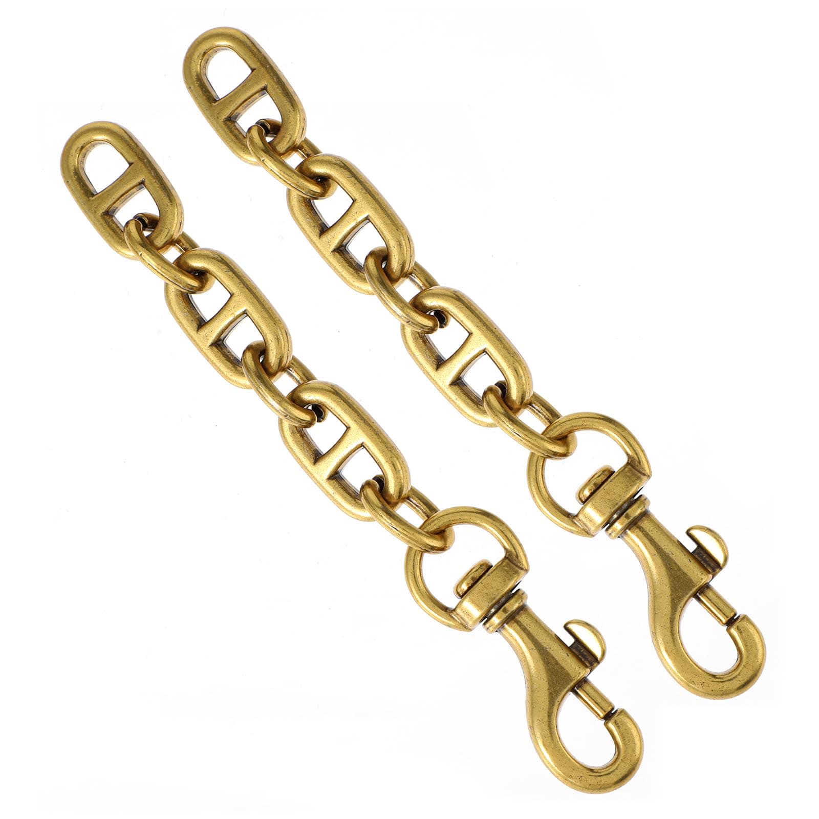 Purse Strap Extender, 2Pcs Bag Extender Chain Women Purse Strap Extender Metal Crossbody Bag Charms Replacement Short Chain Handbags Shoulder Extender Accessory (Antique Gold)