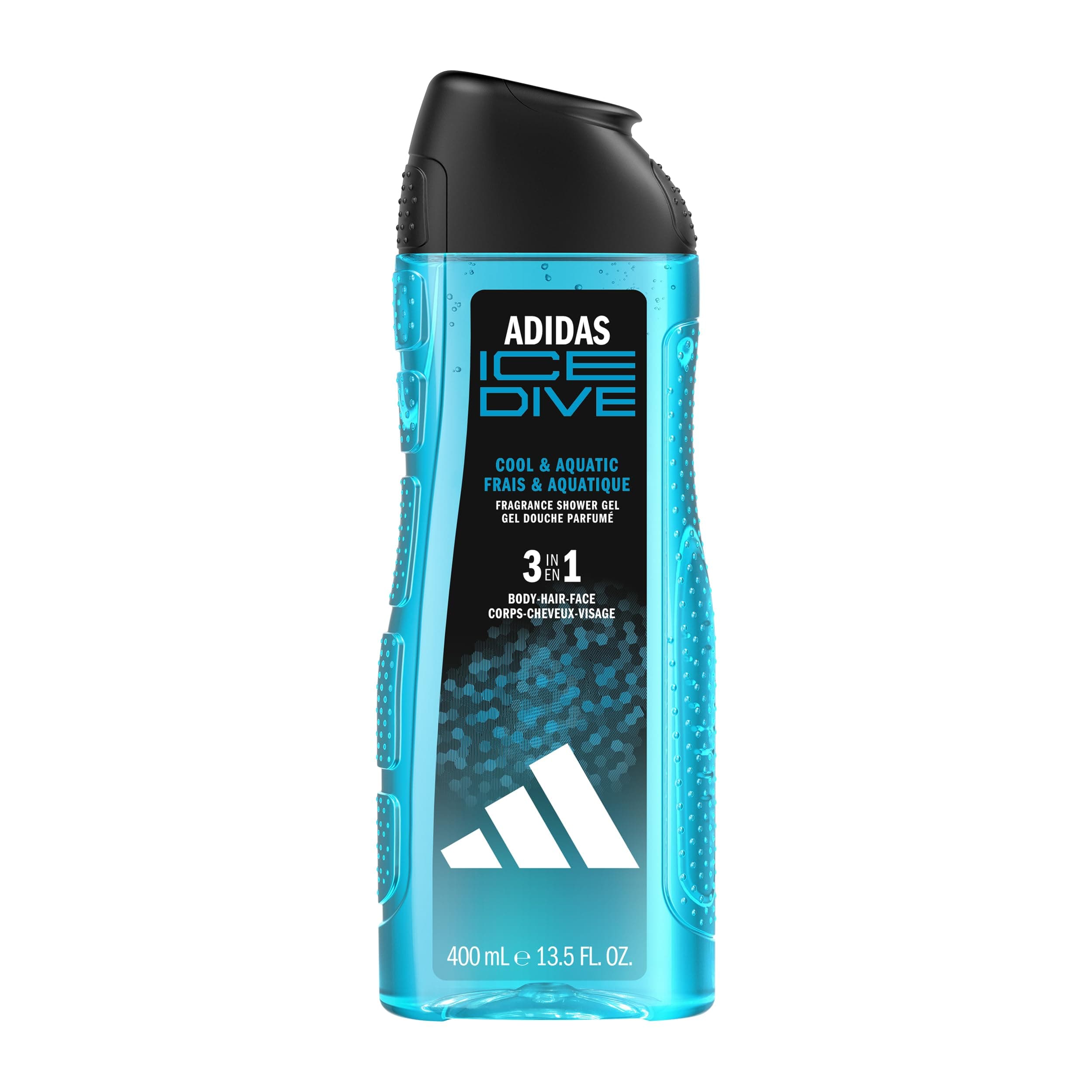 CONFETTIWOW adidas - Ice Dive 3-in-1 Shower Gel & Shampoo for Men 400ml