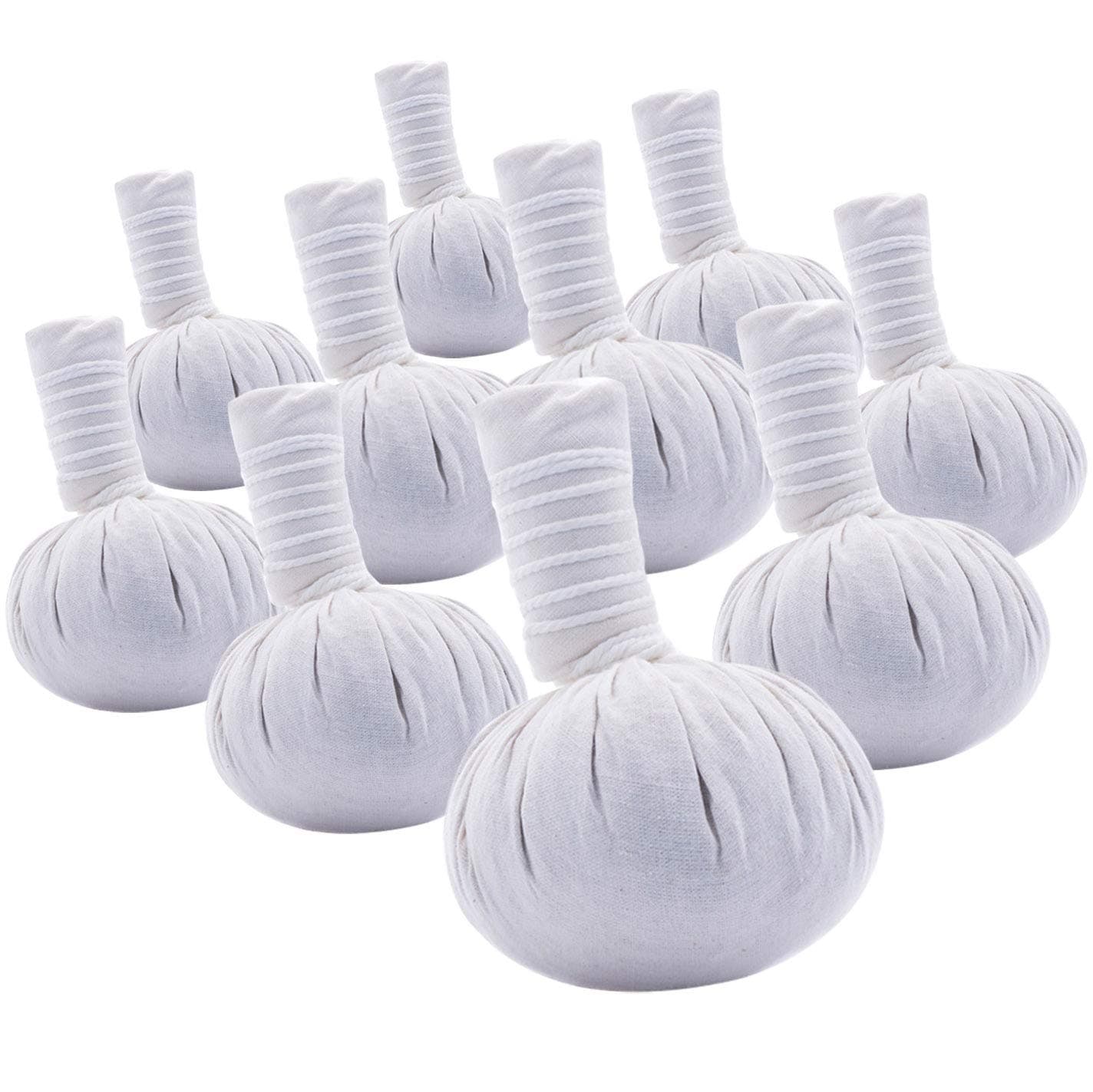 Pack of 12 Large Thai Spa Herbal Massage Compress Ball Warm Hot Therapy LUK Pra KOB 200 g.