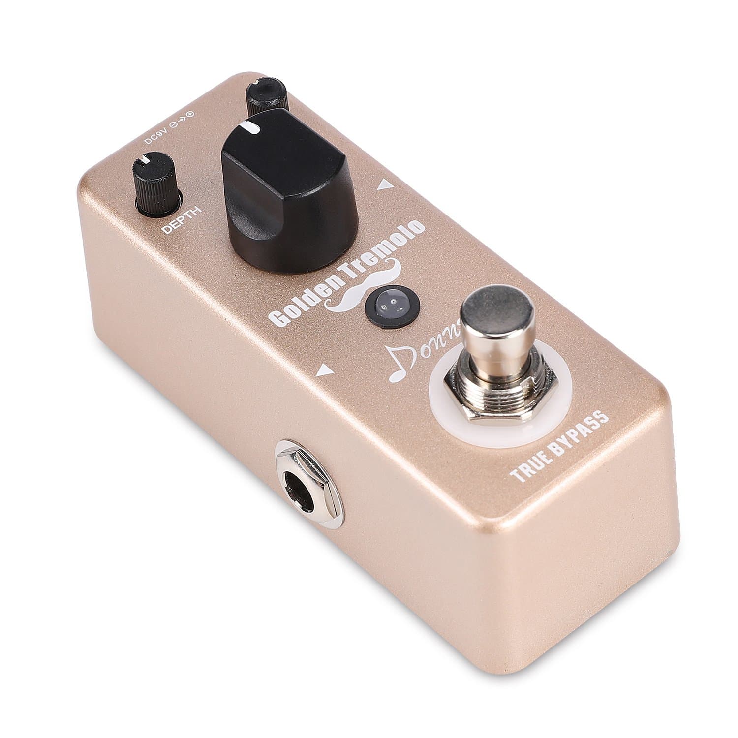 Donner Tremolo Pedal, Golden Tremolo Guitar Pedal Analog Tremolo Effect Pedal for Electric Guitar and Bass True Bypass