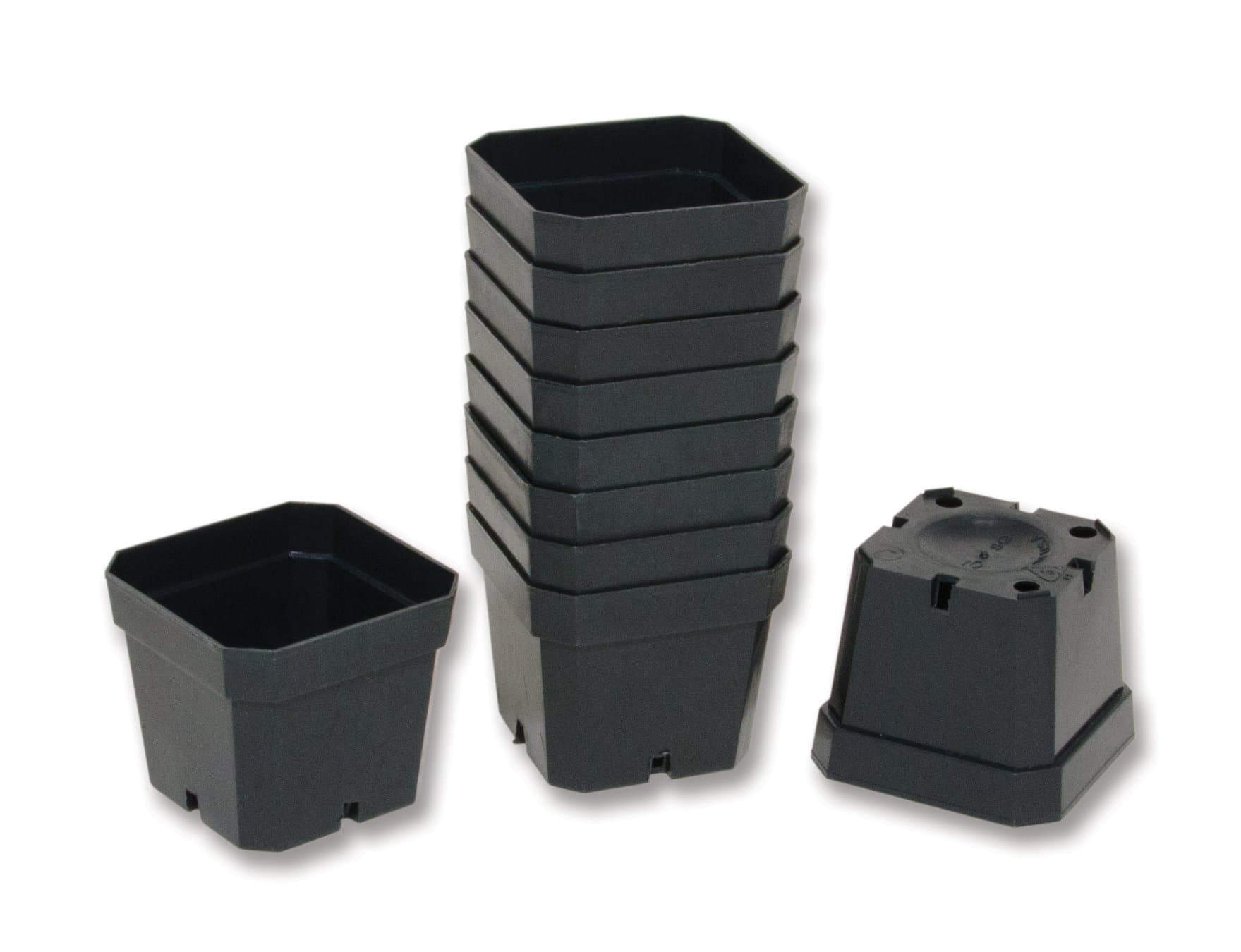 Neo Sci High Impact Plastic Flower Pot, 3" Diameter (Pack of 10)