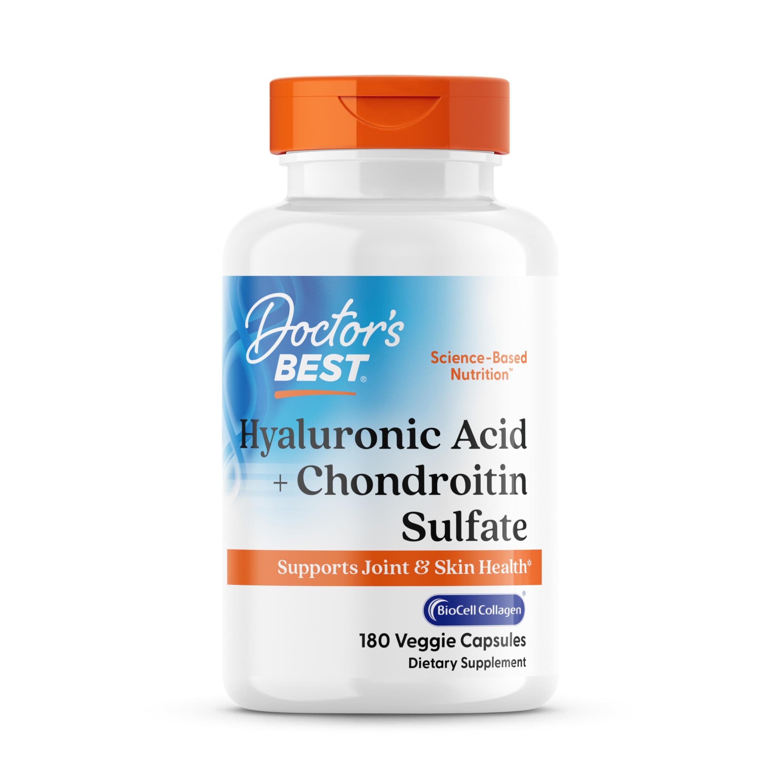 海外直送品 Doctors Best Best Hyaluronic Acid with Chondroitin Sulfate, 180 caps