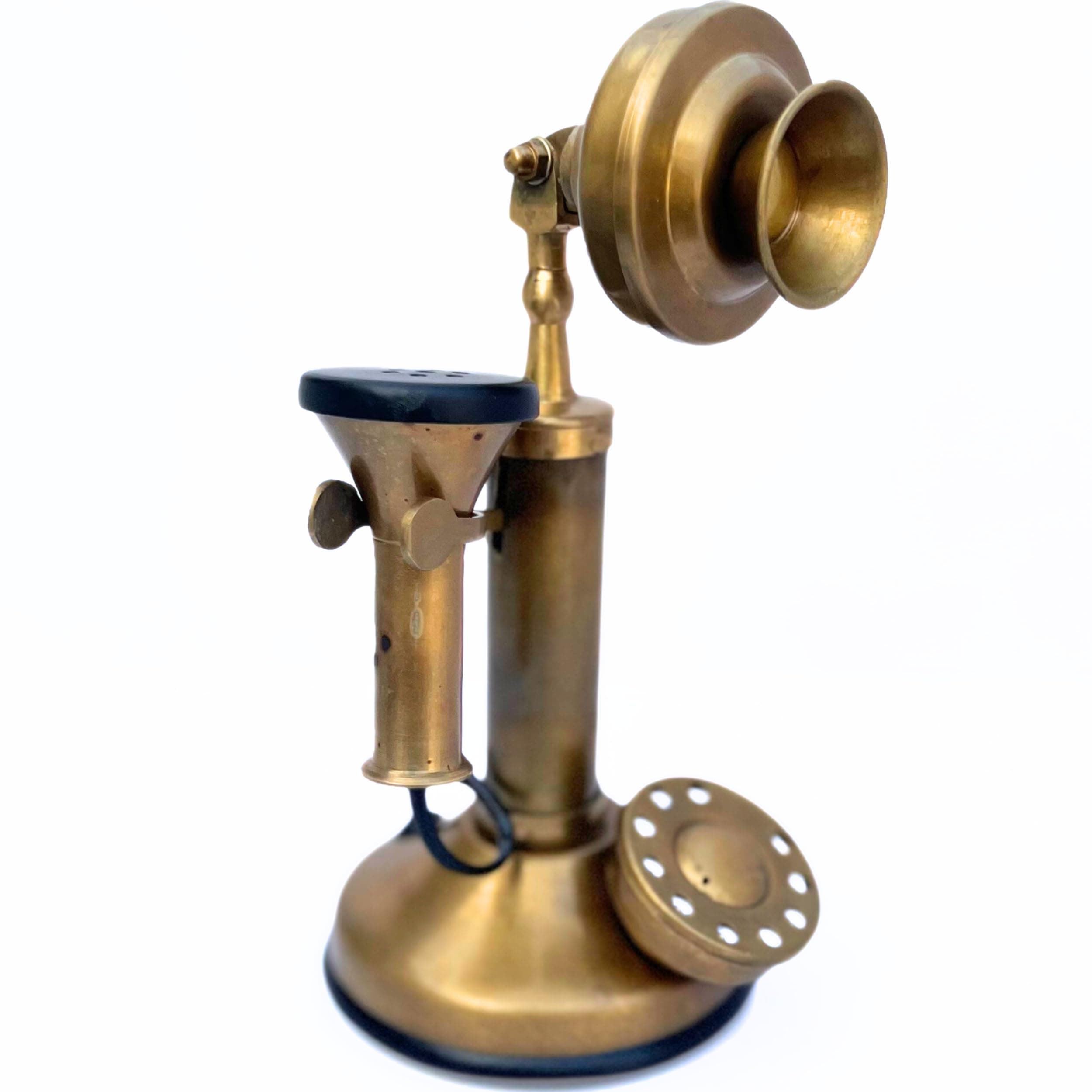 Antique Miniature Vintage Rotary Dial Office Candlestick Phone Replica Desktop Ornament Home Decorative Table Telephone Show case Props