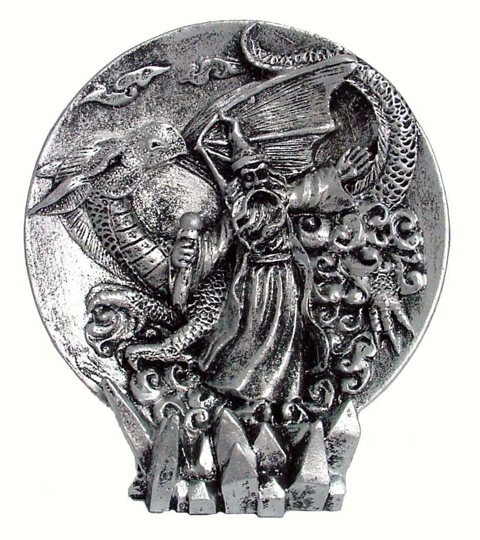 Dragon & Wizard Mini Standing Plate Collection - 4 Pack Set