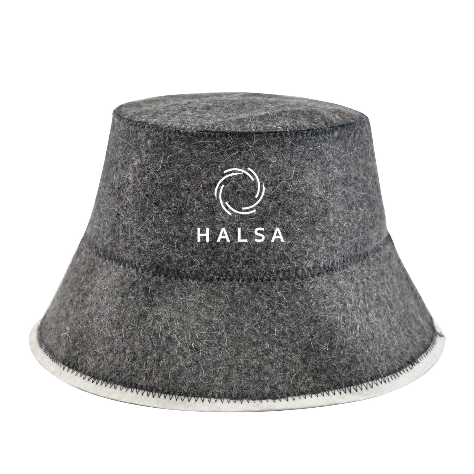 Halsa Sauna Hat - Handmade Wool Cap to Stay Longer, Enhance Benefits, Regulate Temperature - Gift for Users, Accessory for Women and Men - Grey