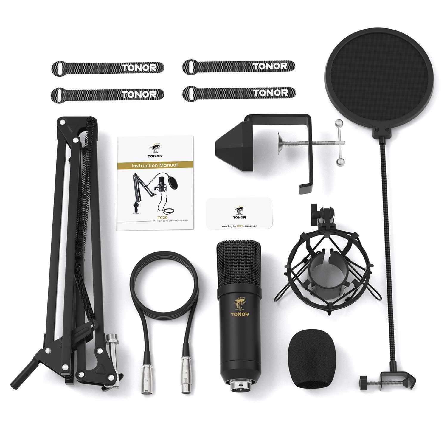 Condenser Microphone, USB, Single Direction, PC Microphone, Desktop Microphone, USB Microphone, Tripod Stand