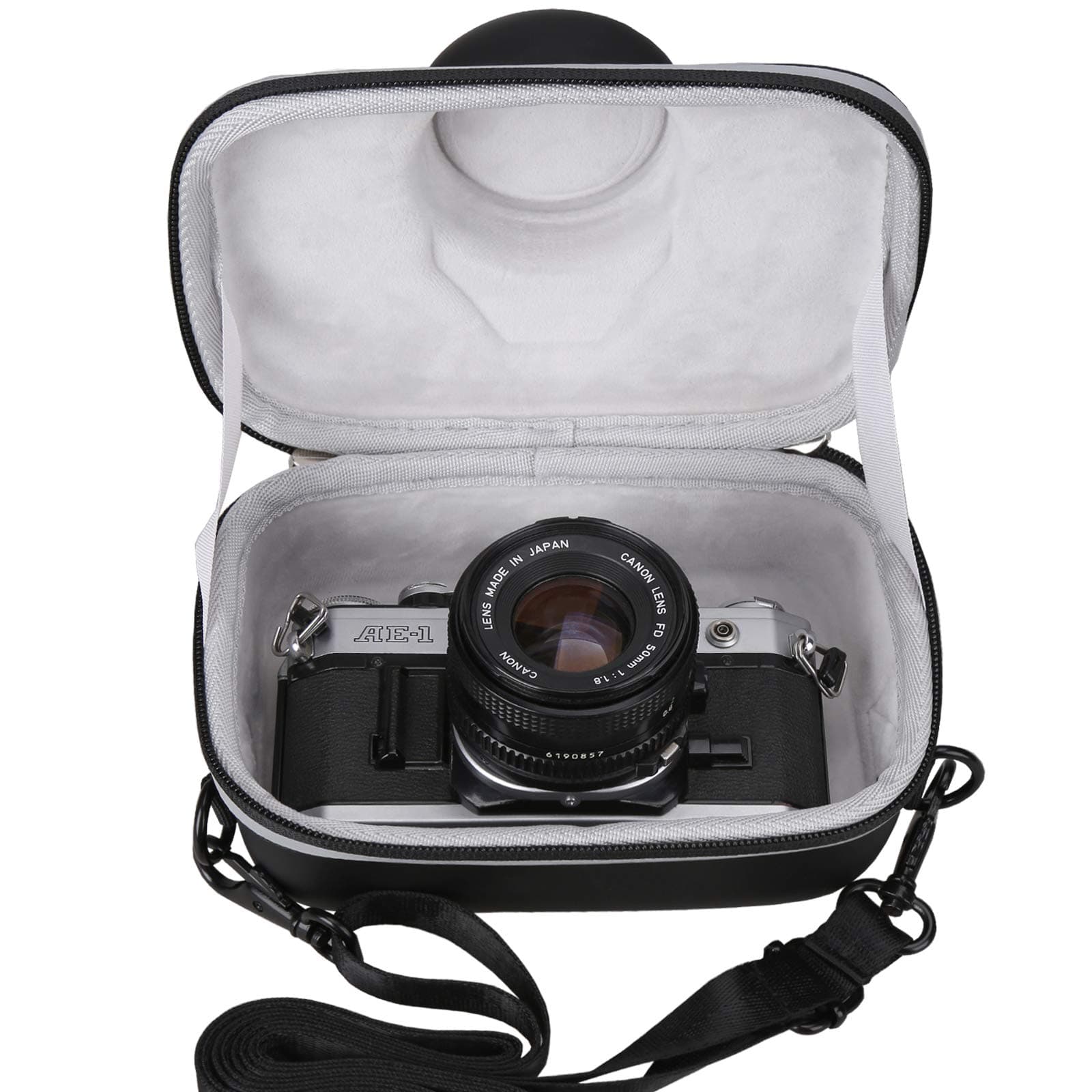 Case Compatible with Canon AE-1 35mm SLR Camera, Portable Hard Storage Bag for Accessories (Case Only)