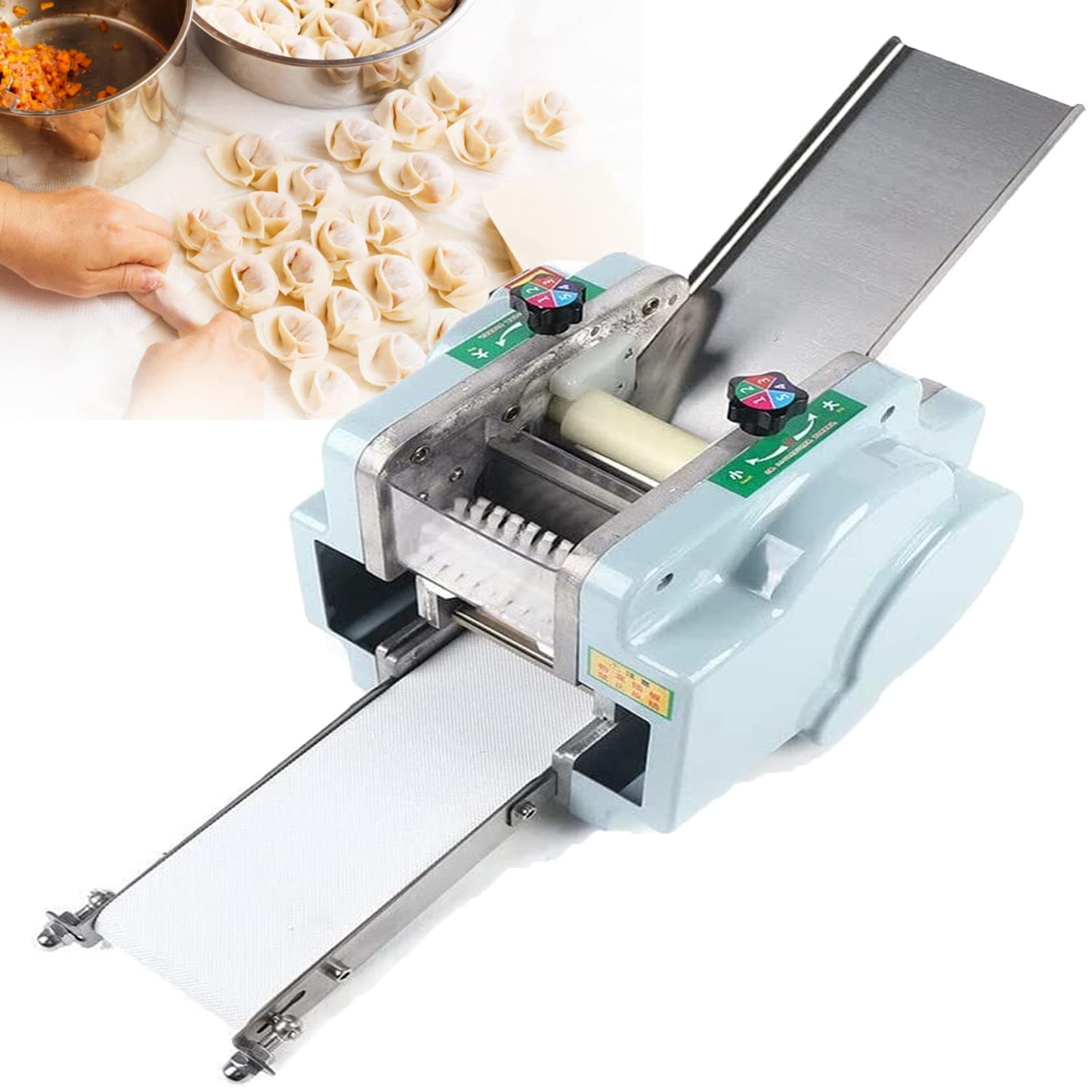 8cm Automatic Dumpling Skin Wonton Maker, Automatic Dumpling Wrapper Maker, Dumpling Skin Wonton Dough Processing Tool For Restaurant Kitchen Household, 40 Pcs/Min