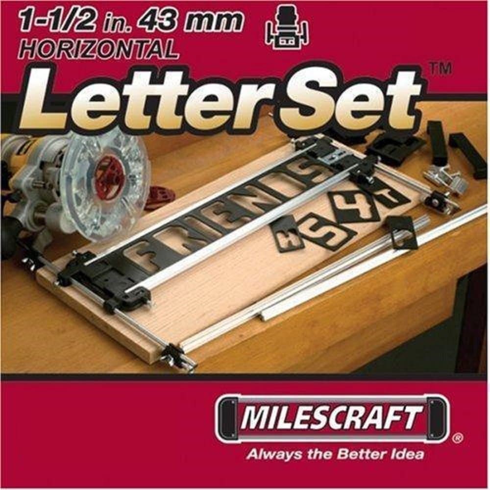Milescraft 2202 1-1/2" Horizontal Character Template Set FOR Sign making System, Black