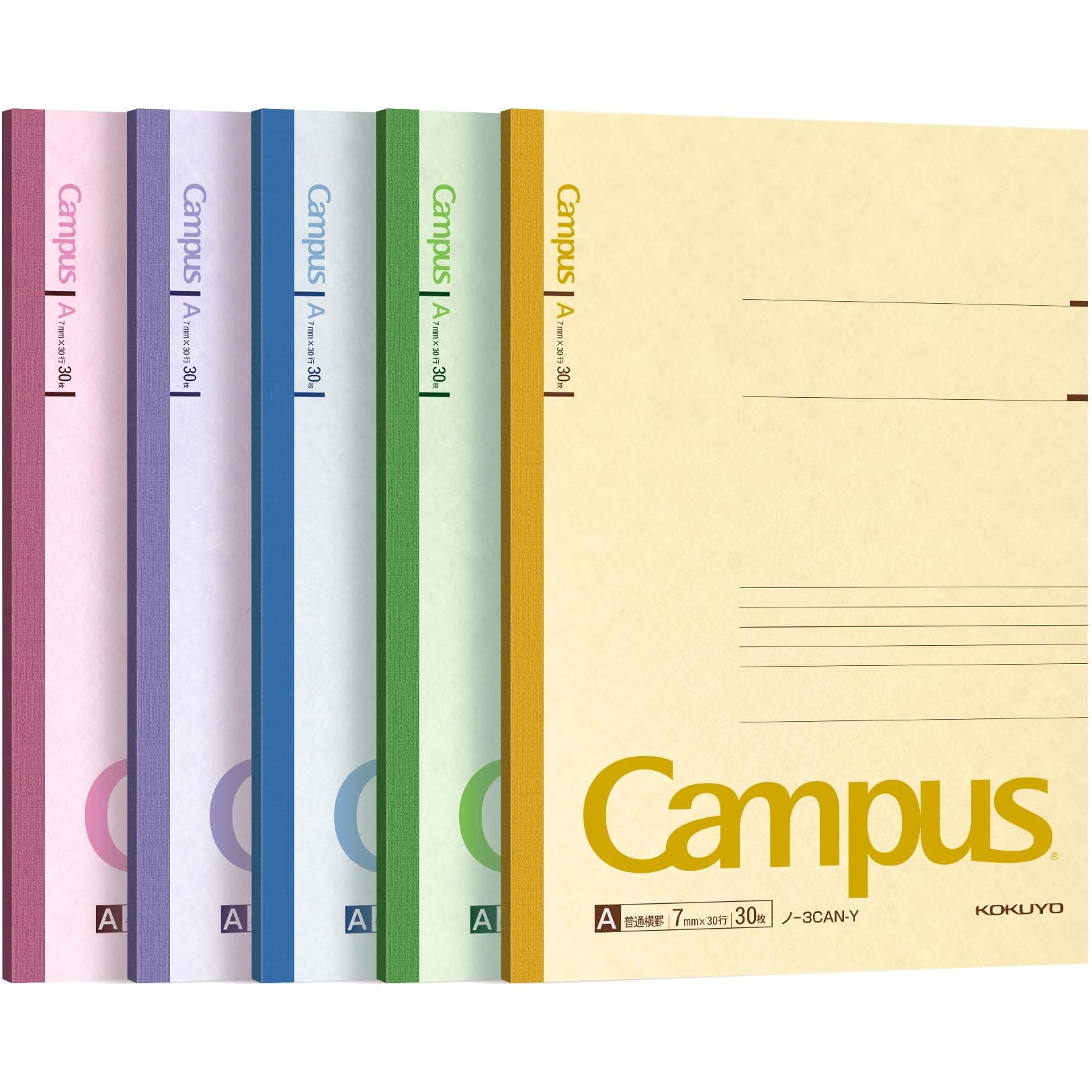 KOKUYO Five books set Roh-3CAX5 30 pieces of Campus Notes No. 6 semi-B5 A ruled line (japan import)