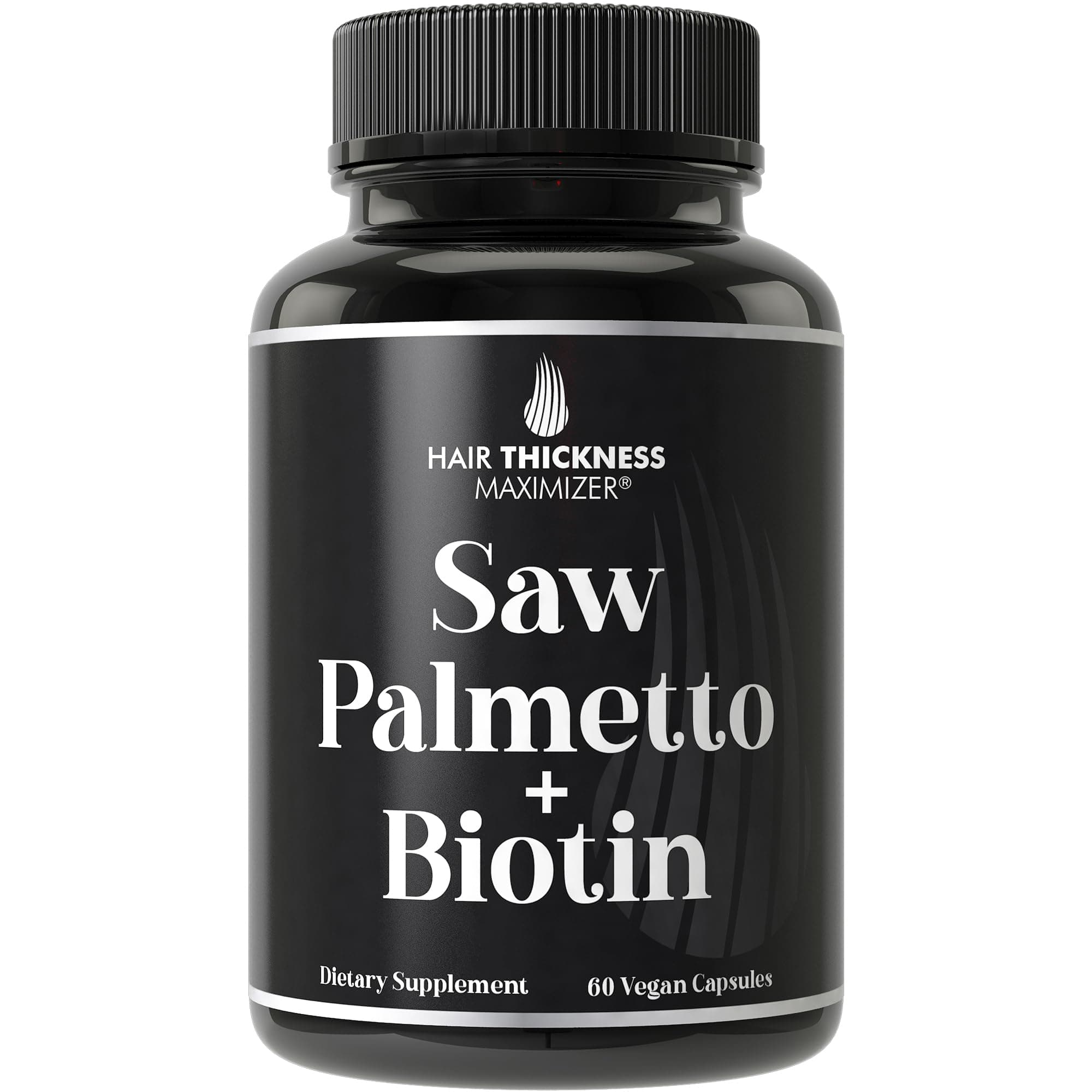 Saw Palmetto + Biotin Advanced 2-in-1 Combo for Hair Growth. Vegan Capsules Supplement with Natural Saw Palmetto Extract + 10000mcg Biotin. Hair Loss and Regrowth Pills for Men and Women. DHT Blocker